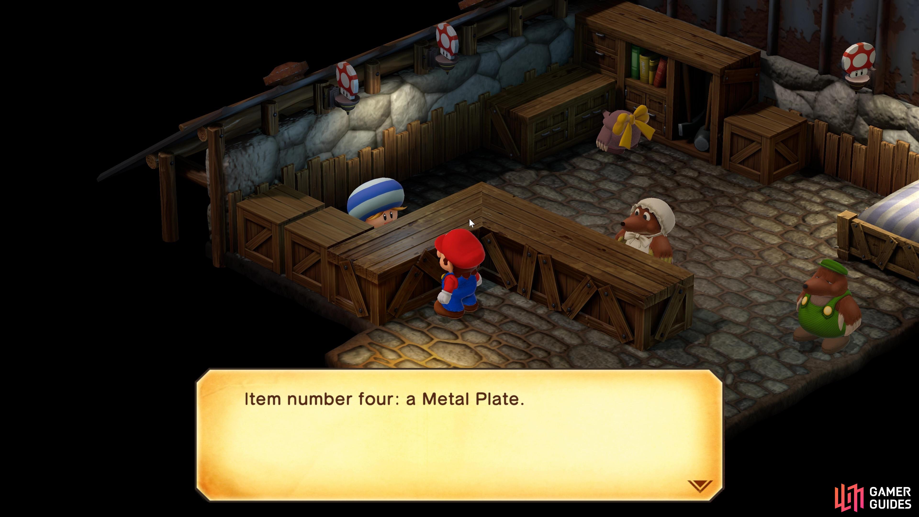 and purchase the mysterious Metal Plate for 300 Coins. 