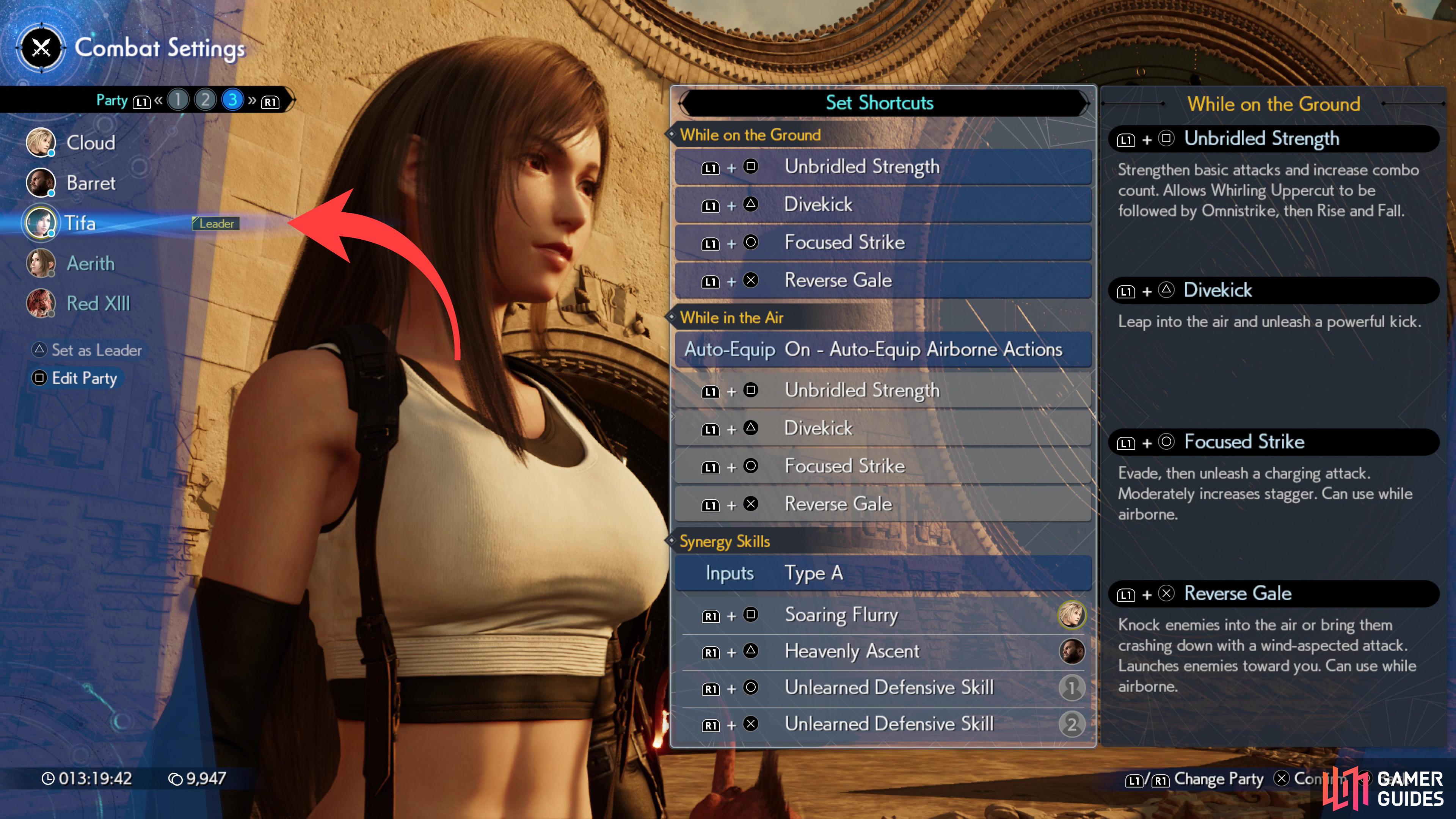 You can set the Party Leader in the Combat Settings menu, which will determine who you begin combat controlling.