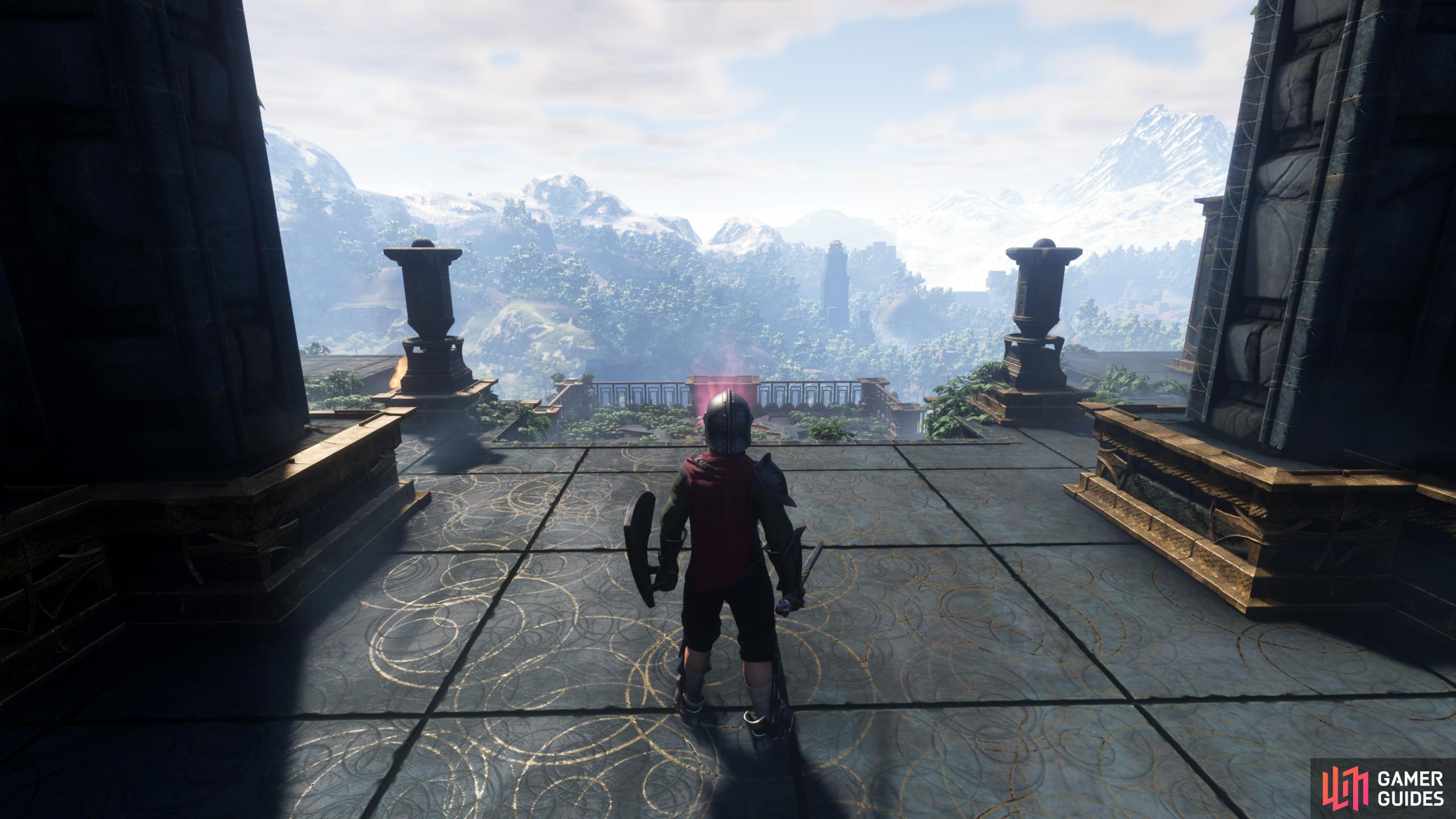 The view from the top of an Ancient Spire is breathtaking.