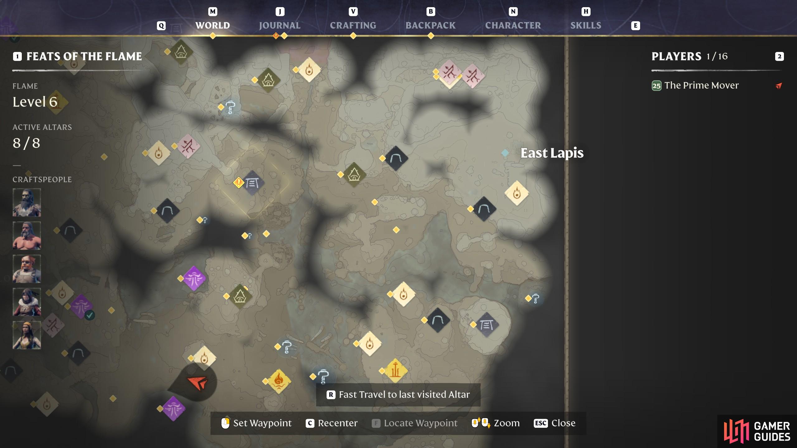 You can find the location of the loom in Enshrouded in East Lapis, in the northeast corner of the map.