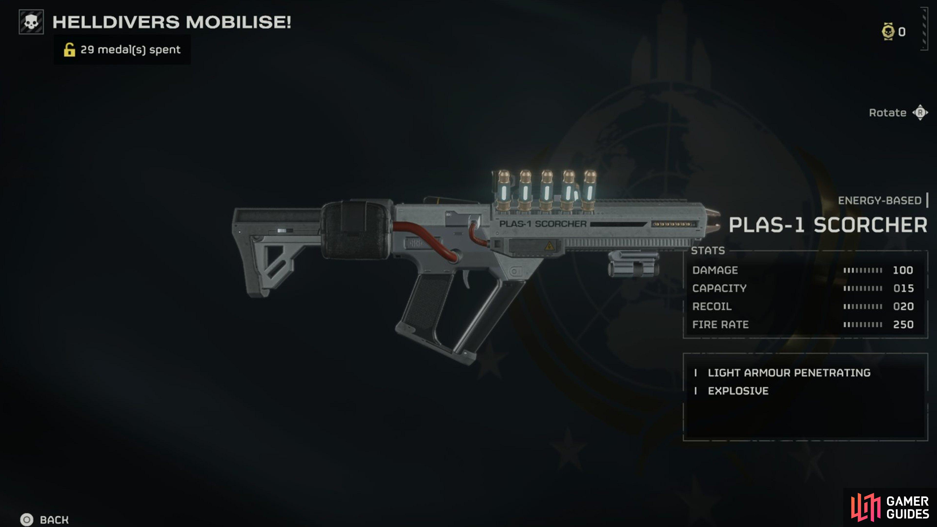 This energy-based weapon is a blend of a shotgun and SMG.