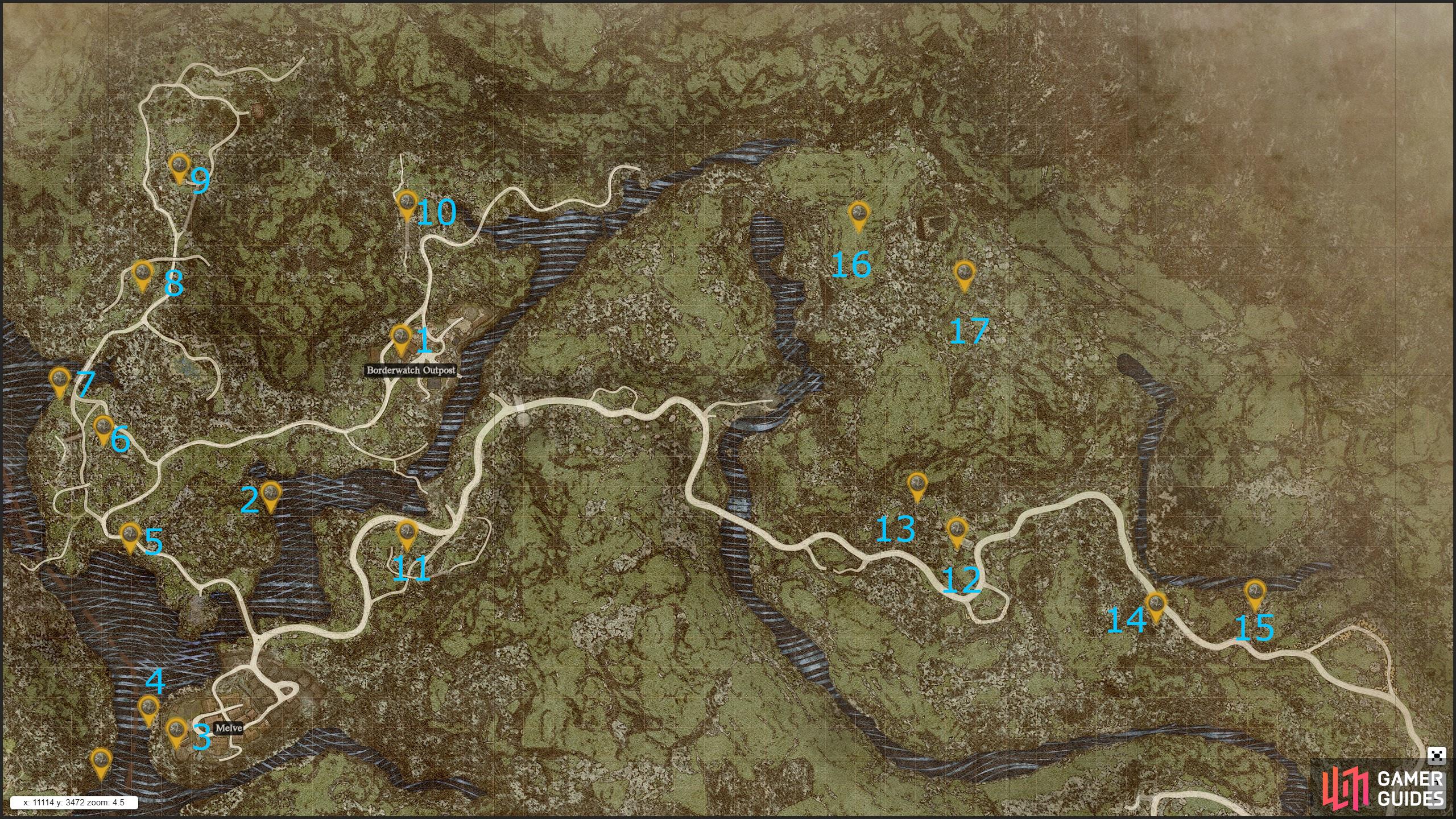 Here are all the Seeker’s Token locations in Northern Vermund that we know of.