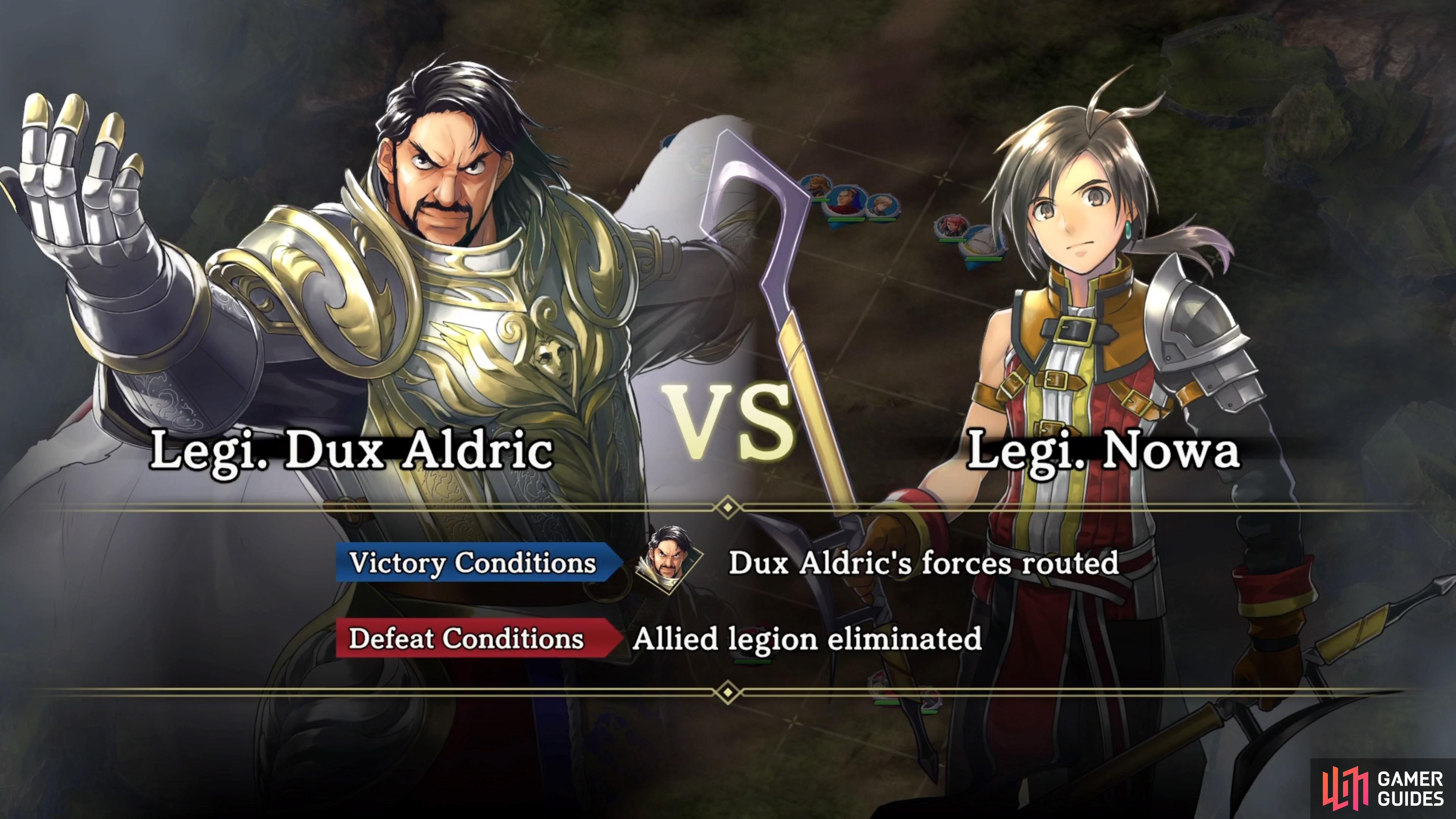 This war battle will pit you against Dux Aldric.