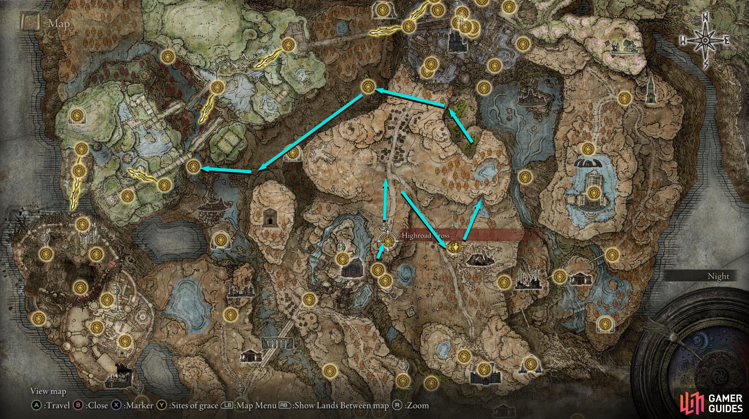 You’ll need to go through a cave northwest of Moorth Ruins to reach Temple Town Ruins.