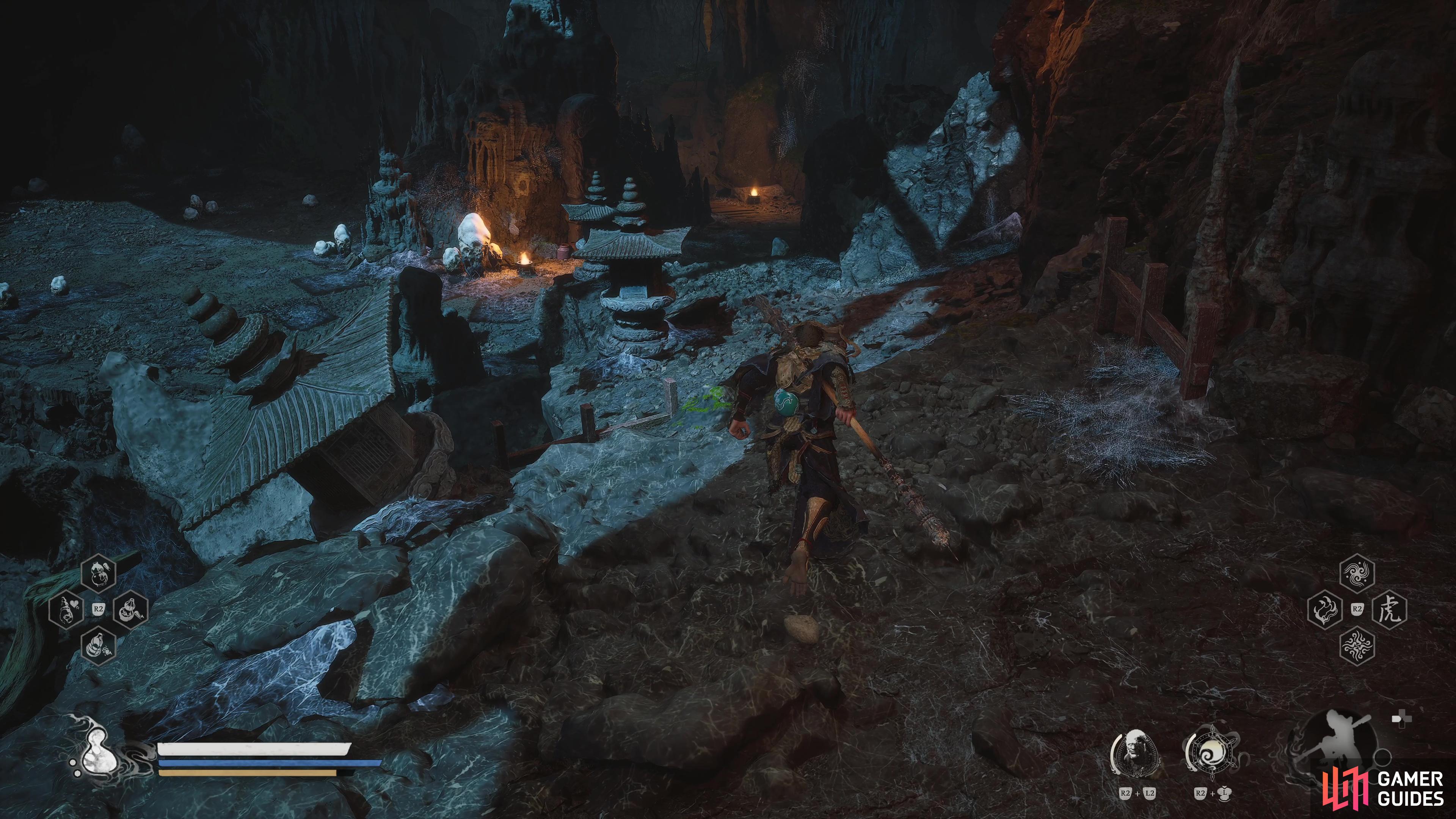 Start at the Upper Hollow Shrine and go up the stairs to the left when facing it to find this brazier.