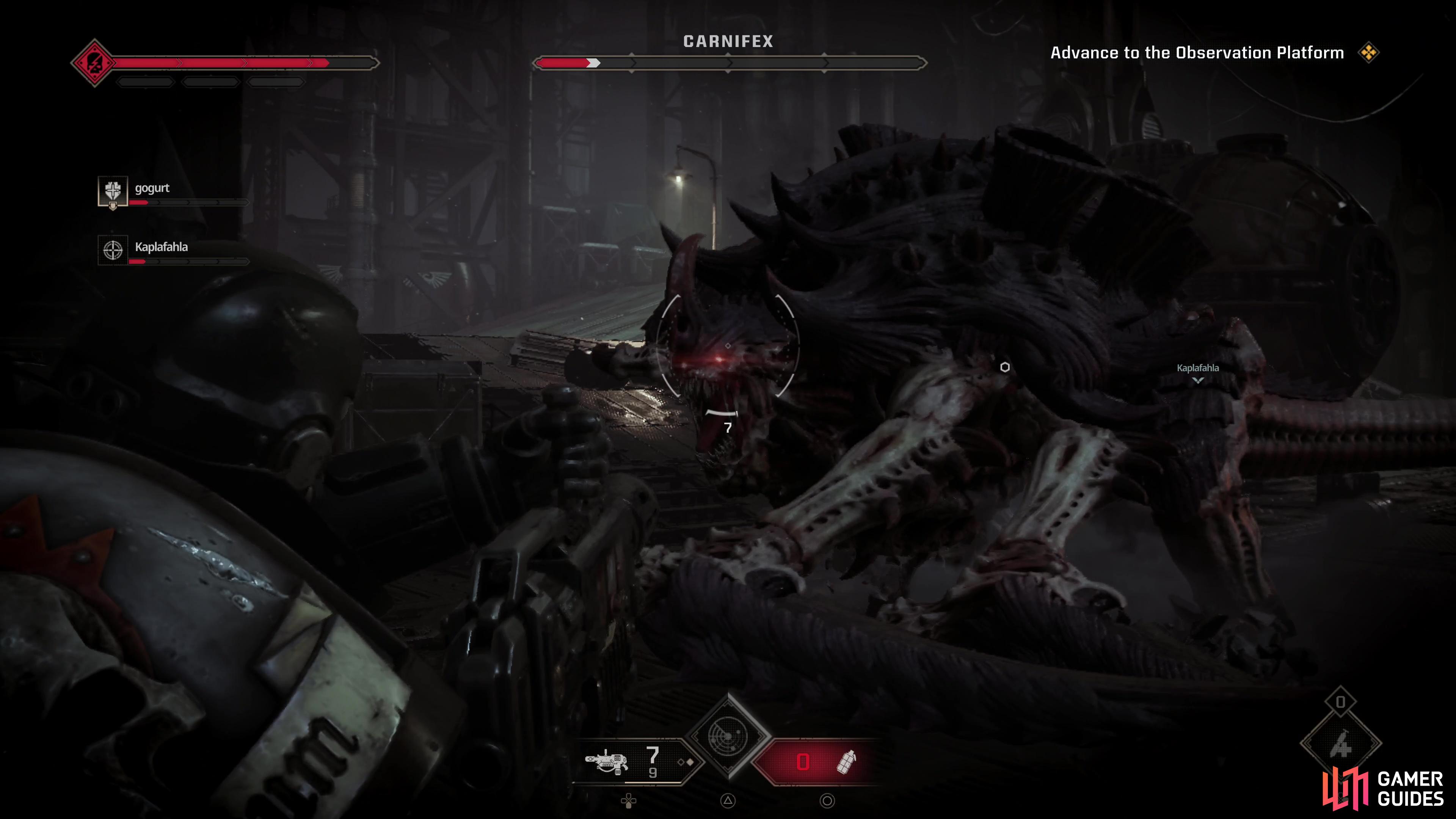 You’ll know a terminus enemy when you see it - they all boast proper boss bars, like this Carnifex here.