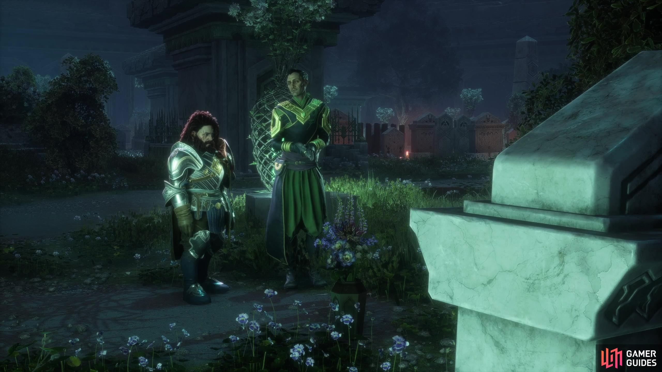 Emmrich is overlooking his parents graves.