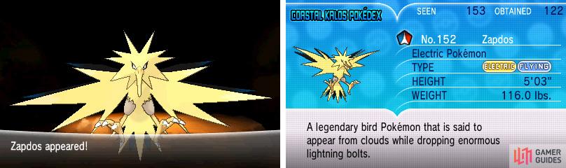 Pokémon GO on X: Trainers, did you know? The Legendary Pokémon Zapdos is  said to appear from clouds while dropping enormous lightning bolts. It's  also powerful to use against Fighting-type Pokémon during