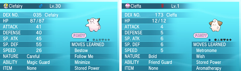 You won’t find Cleffa in the wild; only Clefairy.