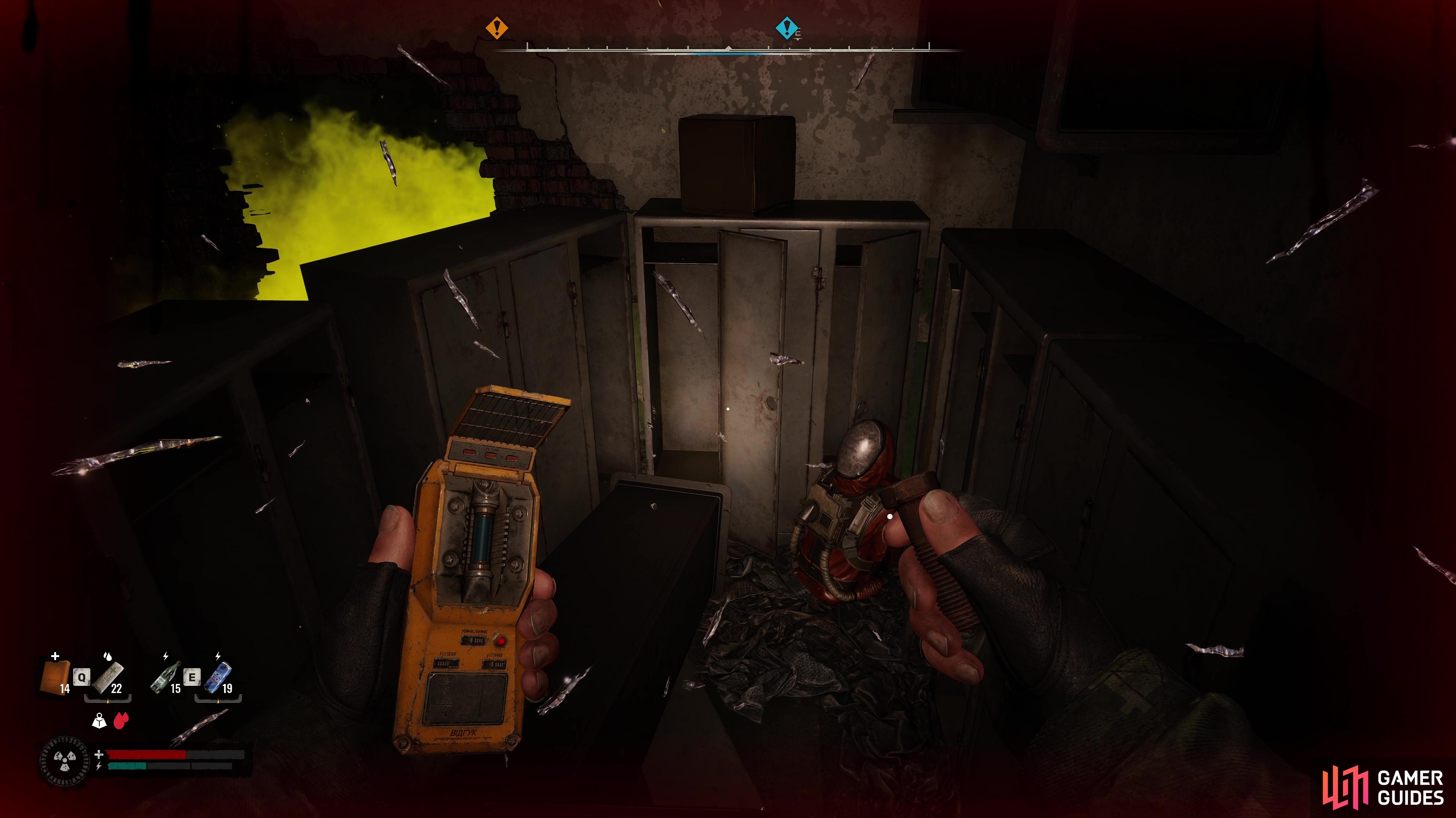 Then go through the Shard Anomaly and where the overturned lockers are to find some new armor.