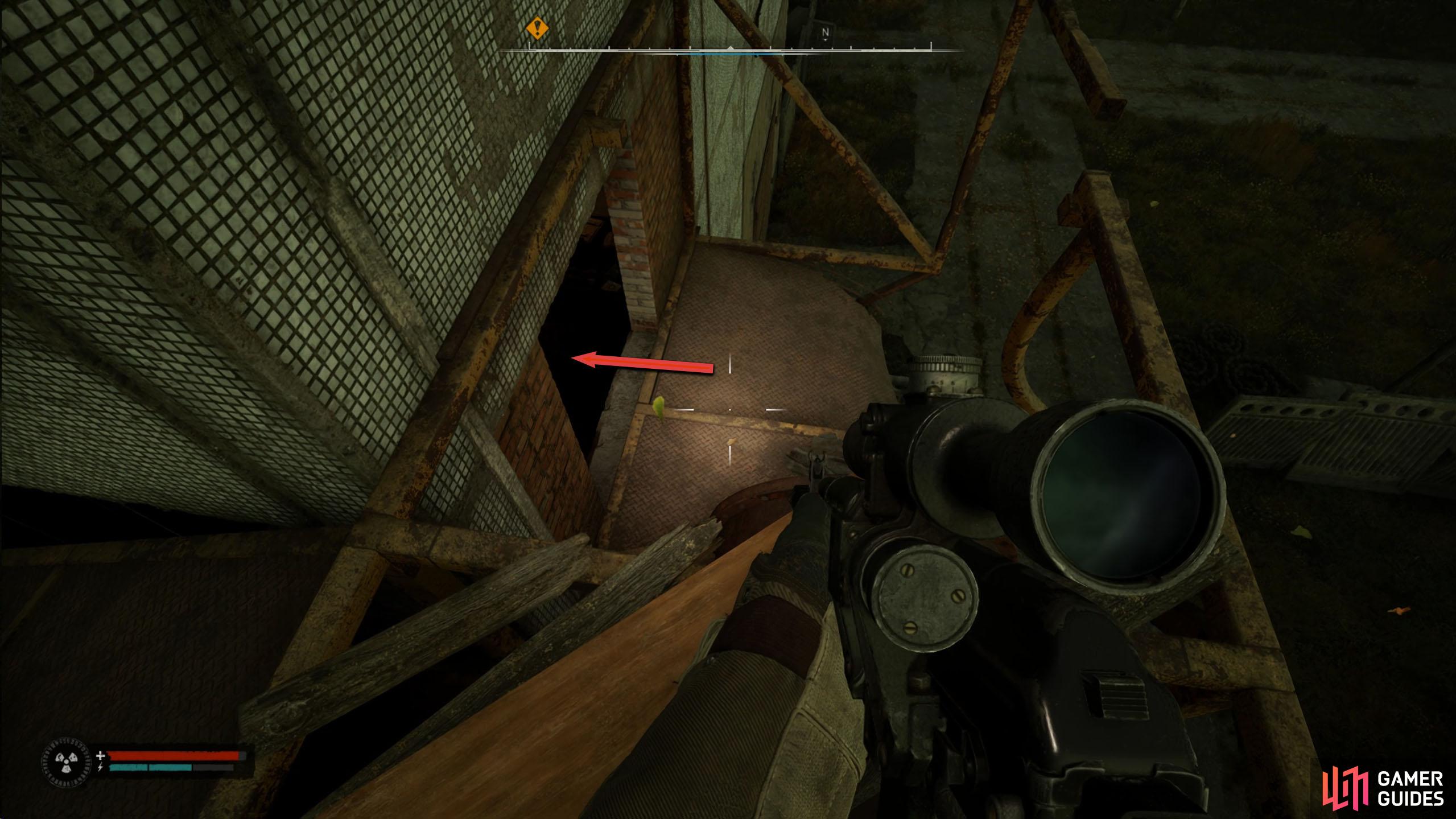 Follow them to the end and enter the window.