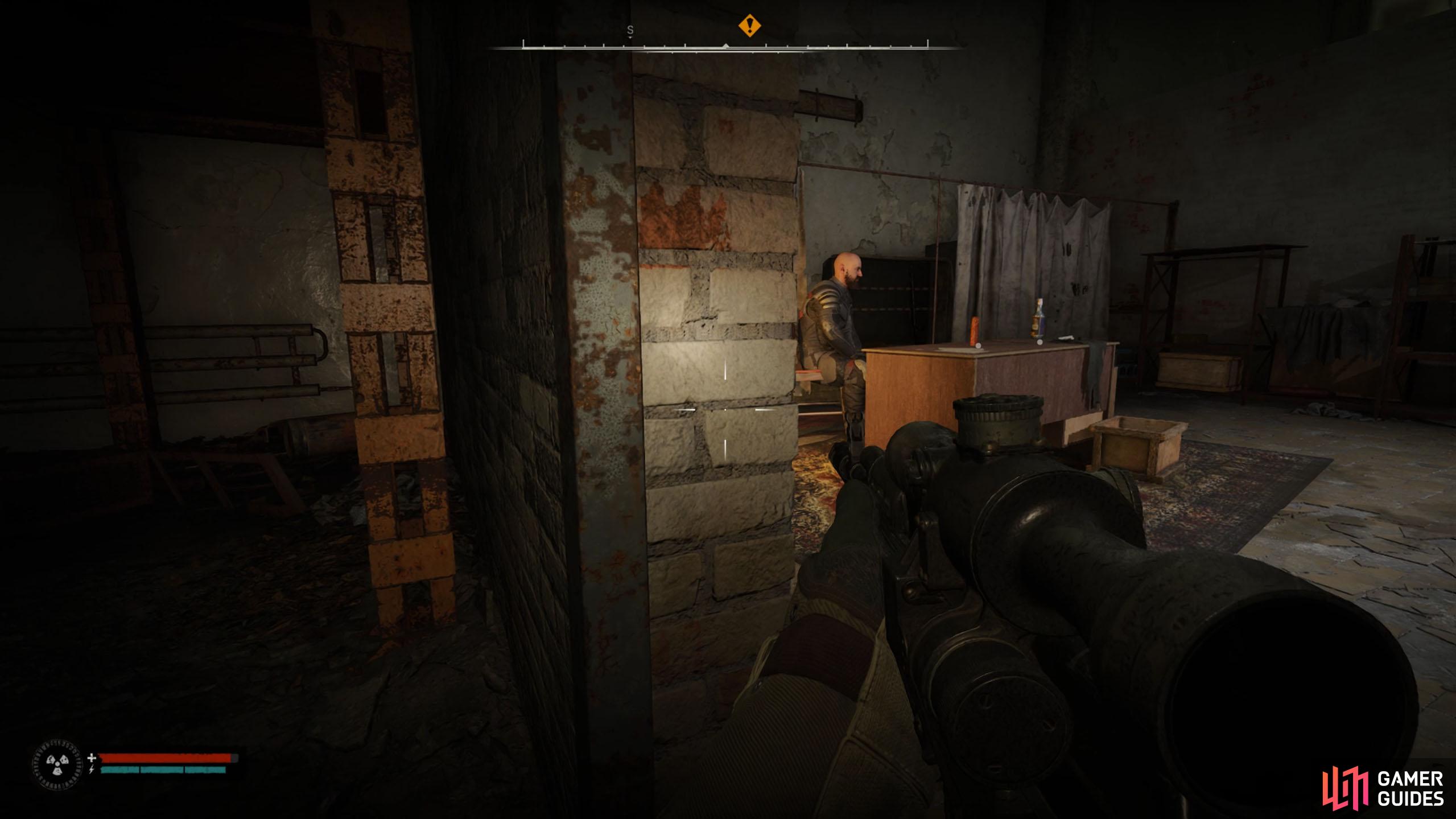 In the room west of the stairs, you’ll find Roosevelt. Kill him with a suppressed weapon and then leave.
