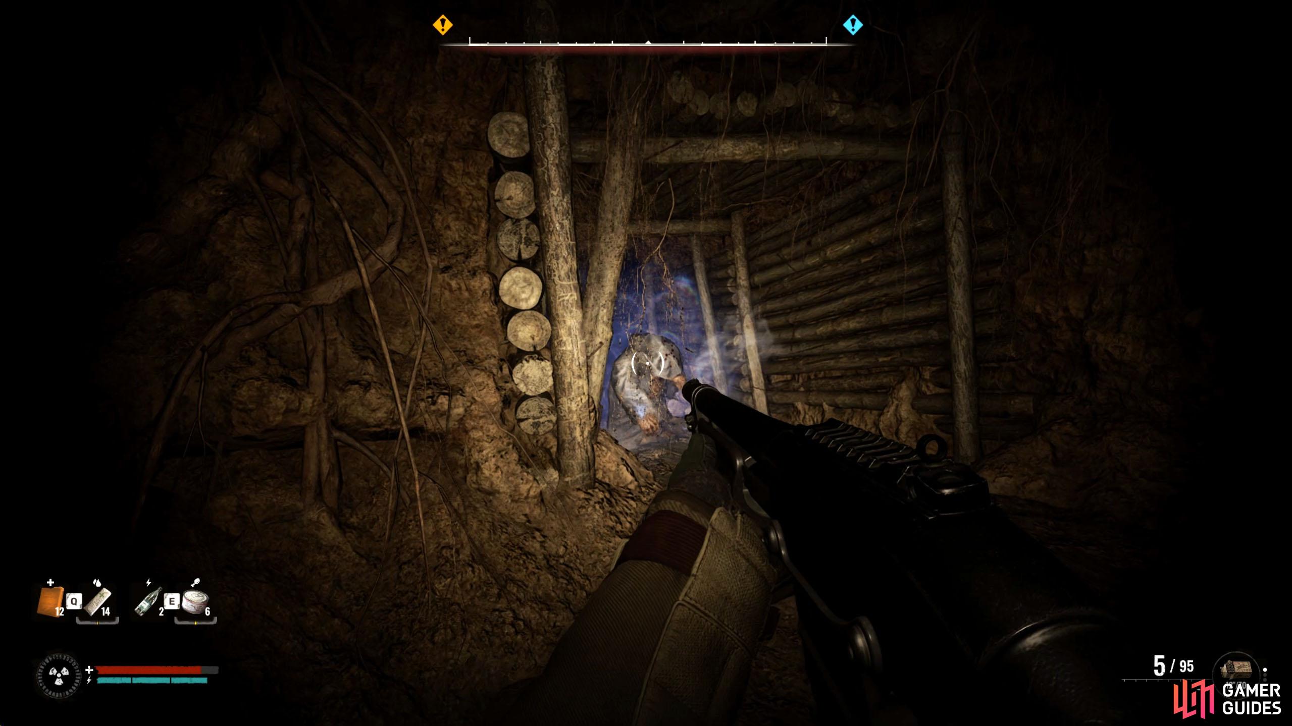 As you go deeper in, you’ll encounter a PSI Mutant. Throw all the grenades!