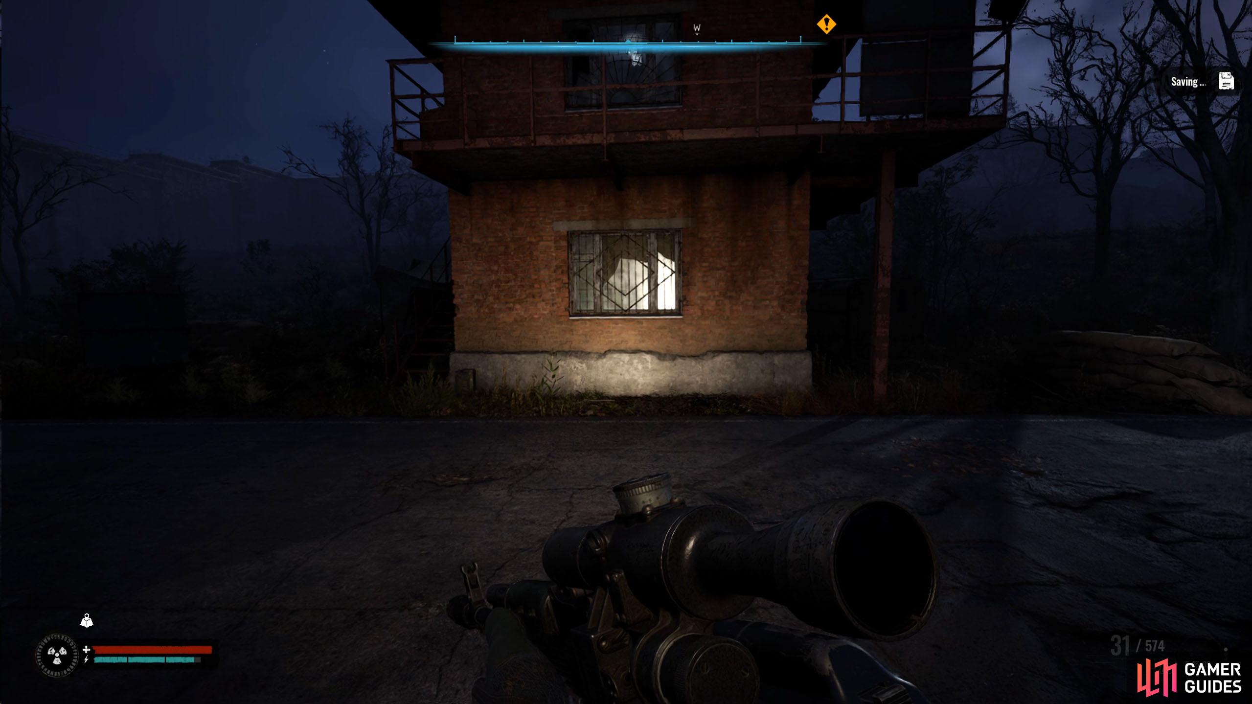 Head over to the tower in the checkpoint.
