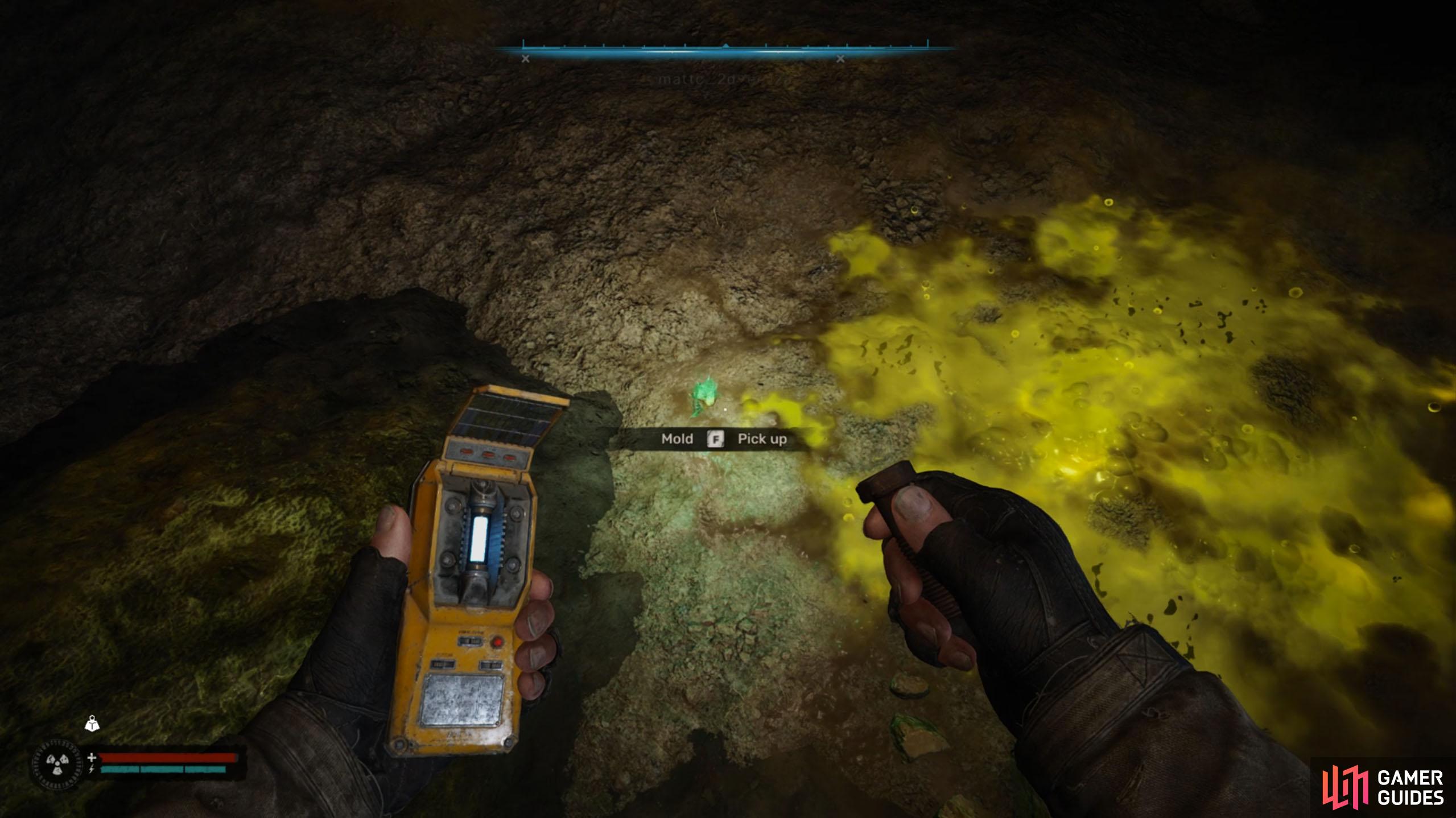 The artifact will be next to the large rock near the western tunnel. Walk around by the rock until the artifact materializes.