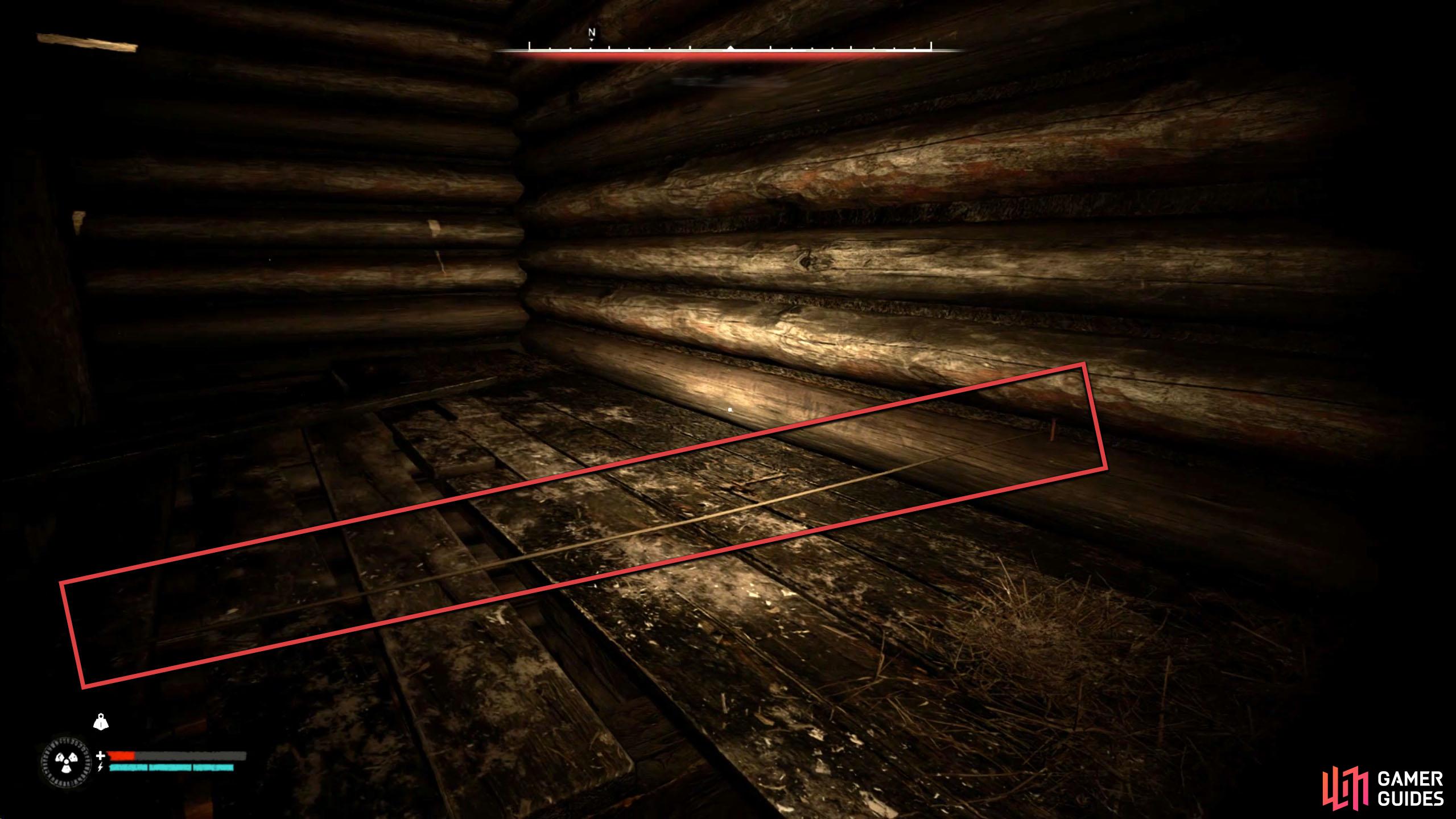 The final trap is at the top of the third set of stairs.