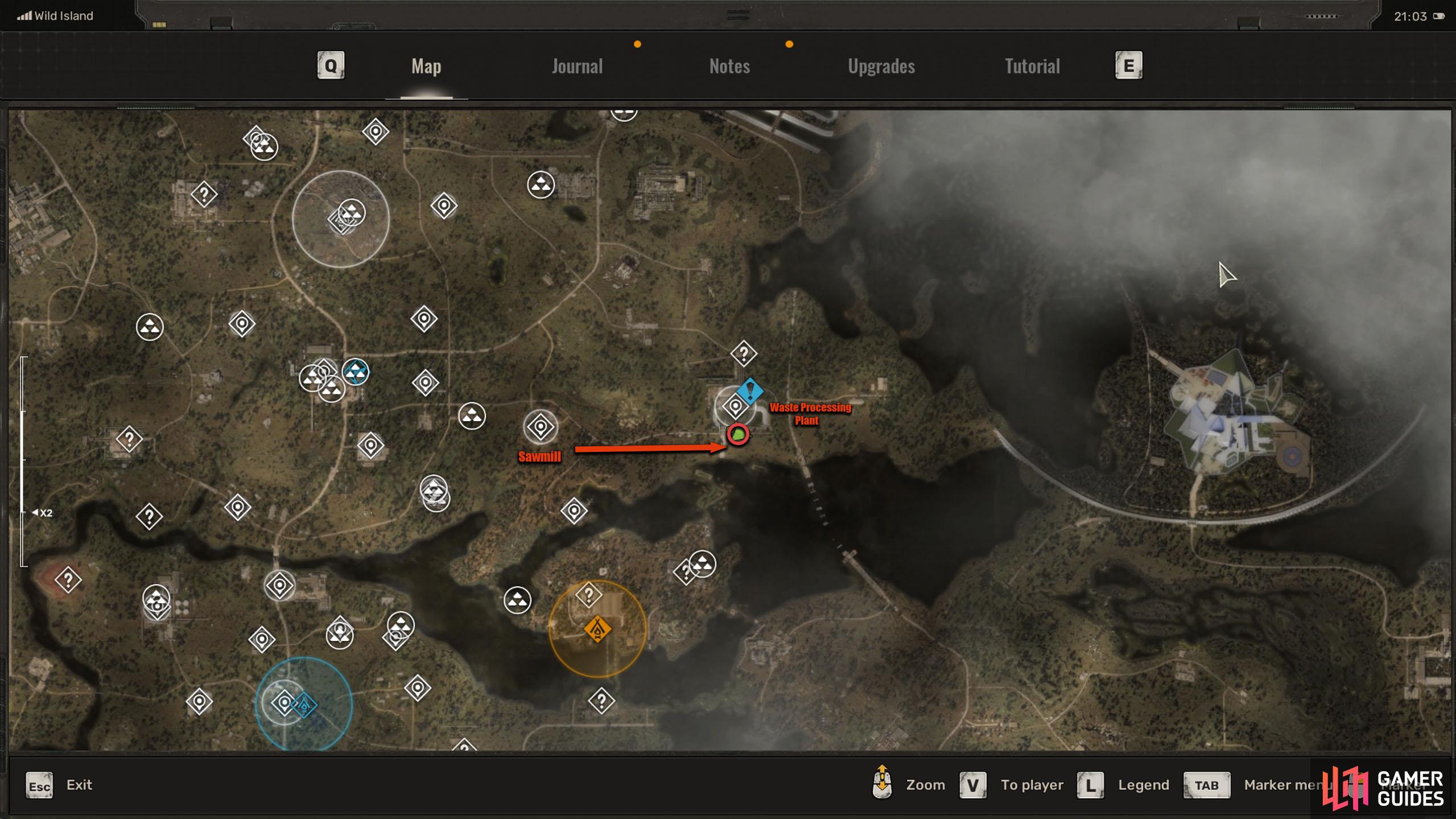 Follow the road east of Sawmill to reach the Processing Plant. The outpost is at the south of the plant, near the road.