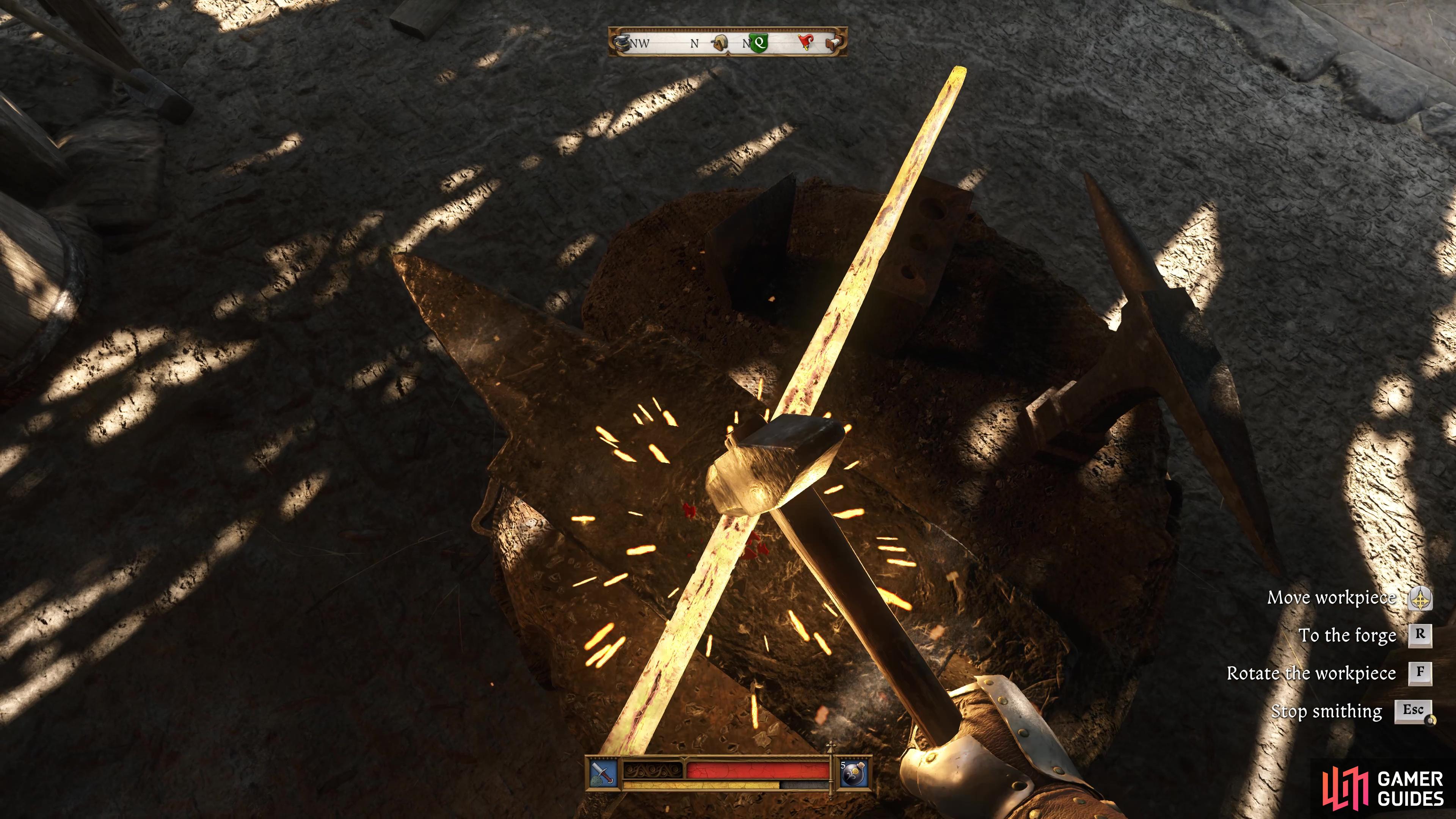 Engaging in smithing will increase your Craftsmanship Skill in Kingdom Come: Deliverance II.