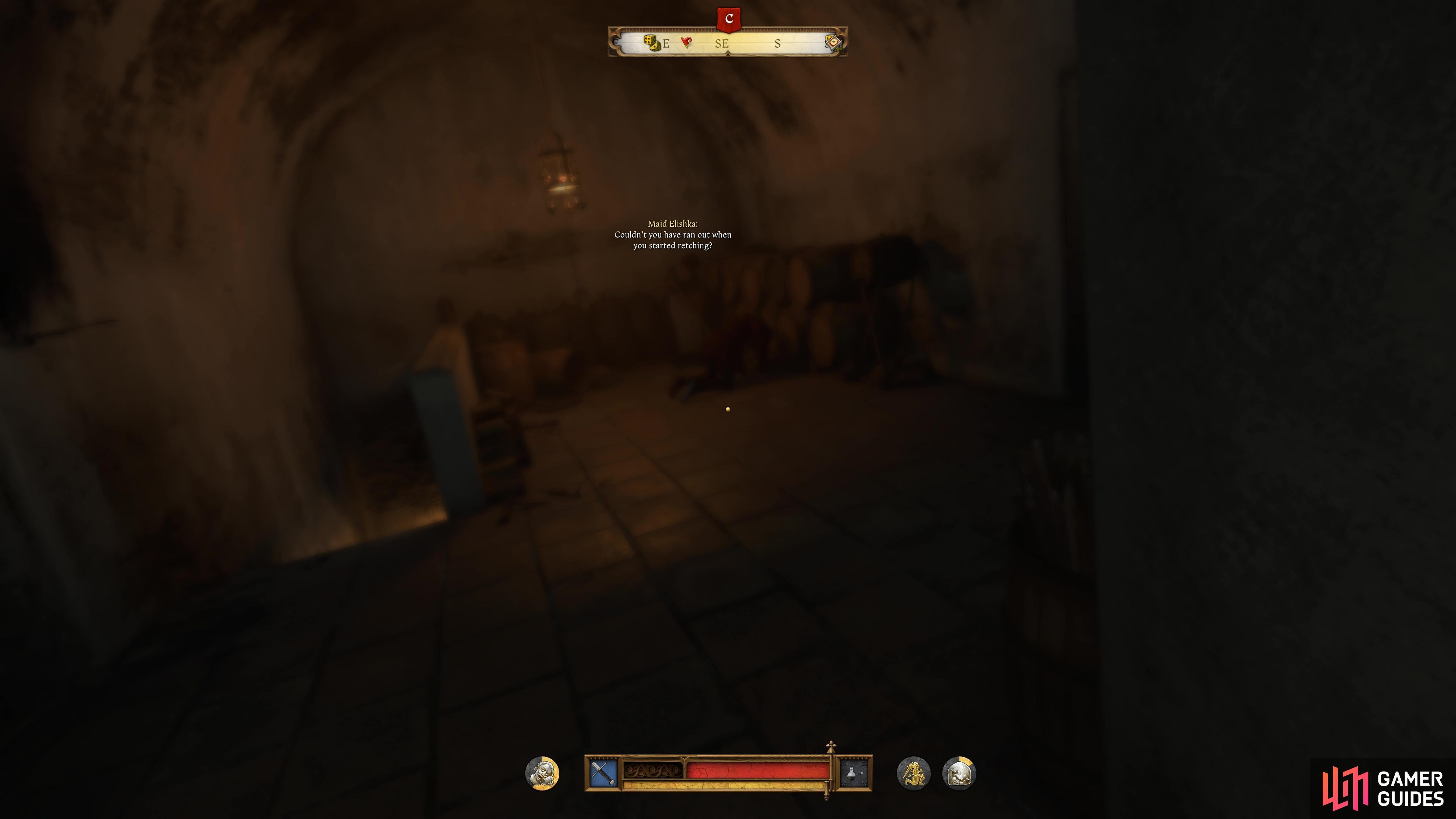Go down one floor and find the stairs to the cellar.
