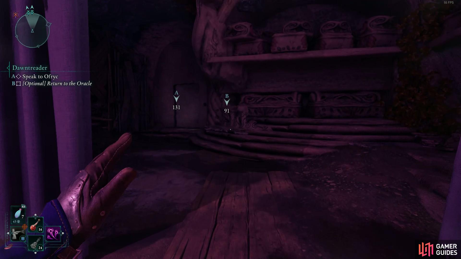 Leave the workshop through this route.