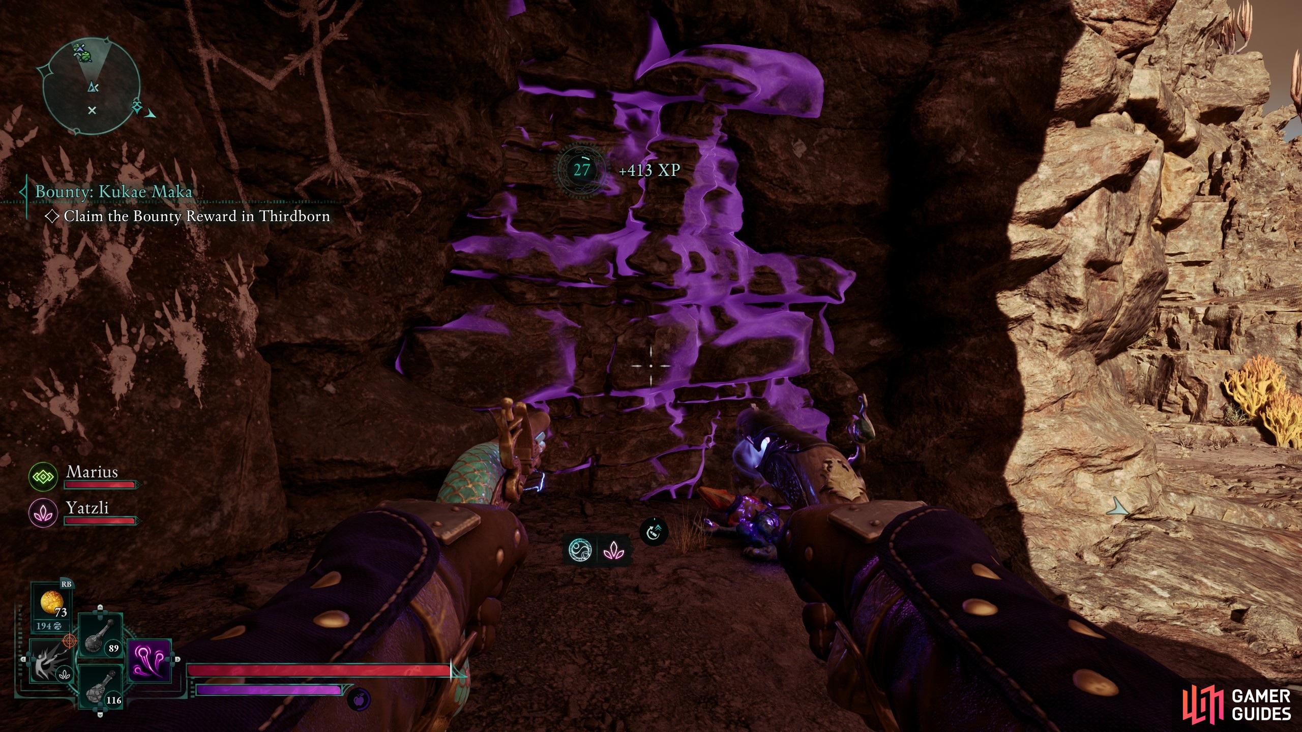 Clear the illusory wall with Yatzli.