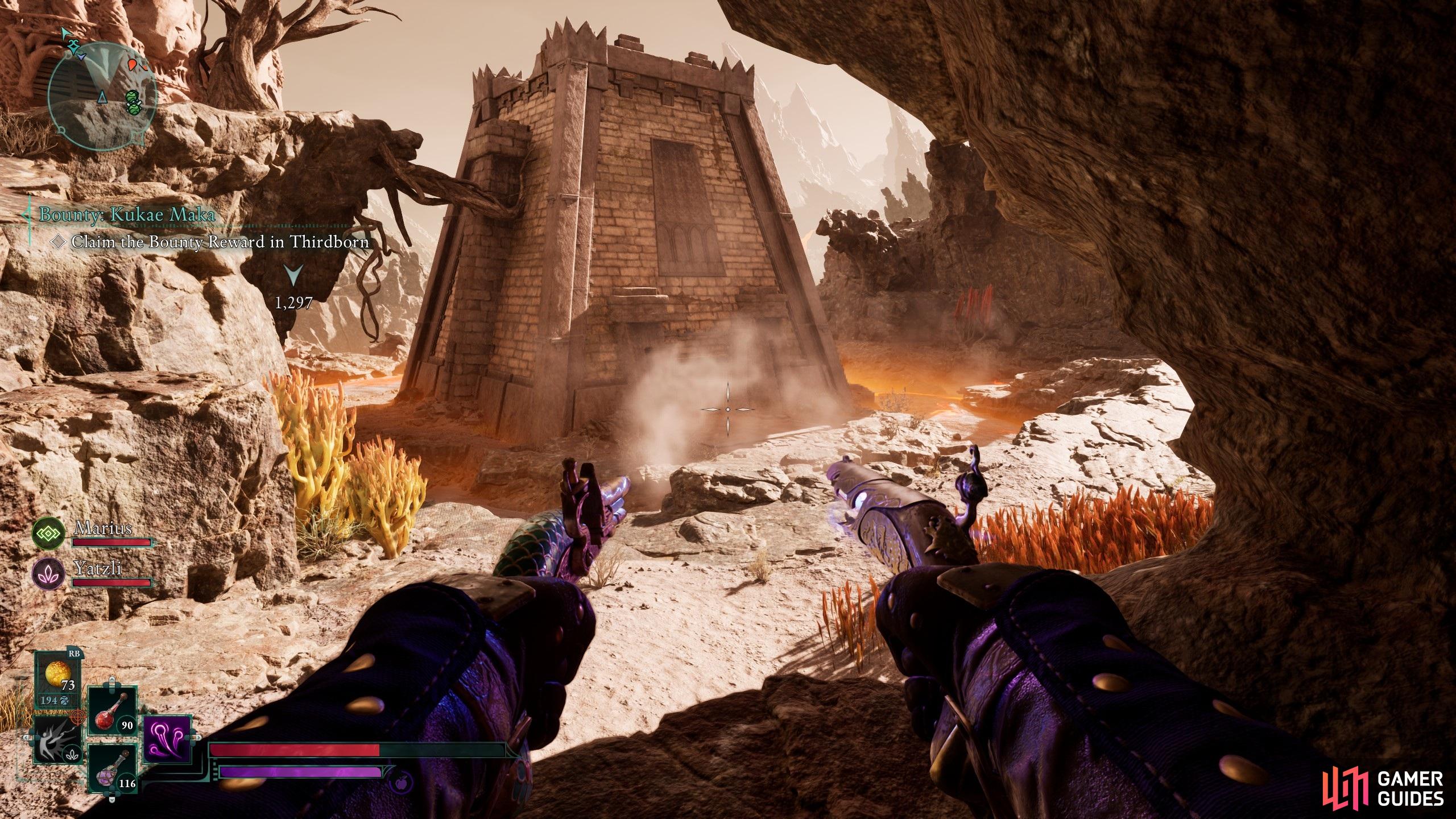 Go forward from the Pargrun Cache.