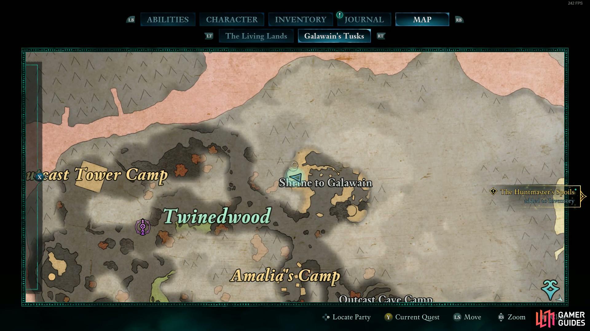 The Shrine to Galawain has the totem core.