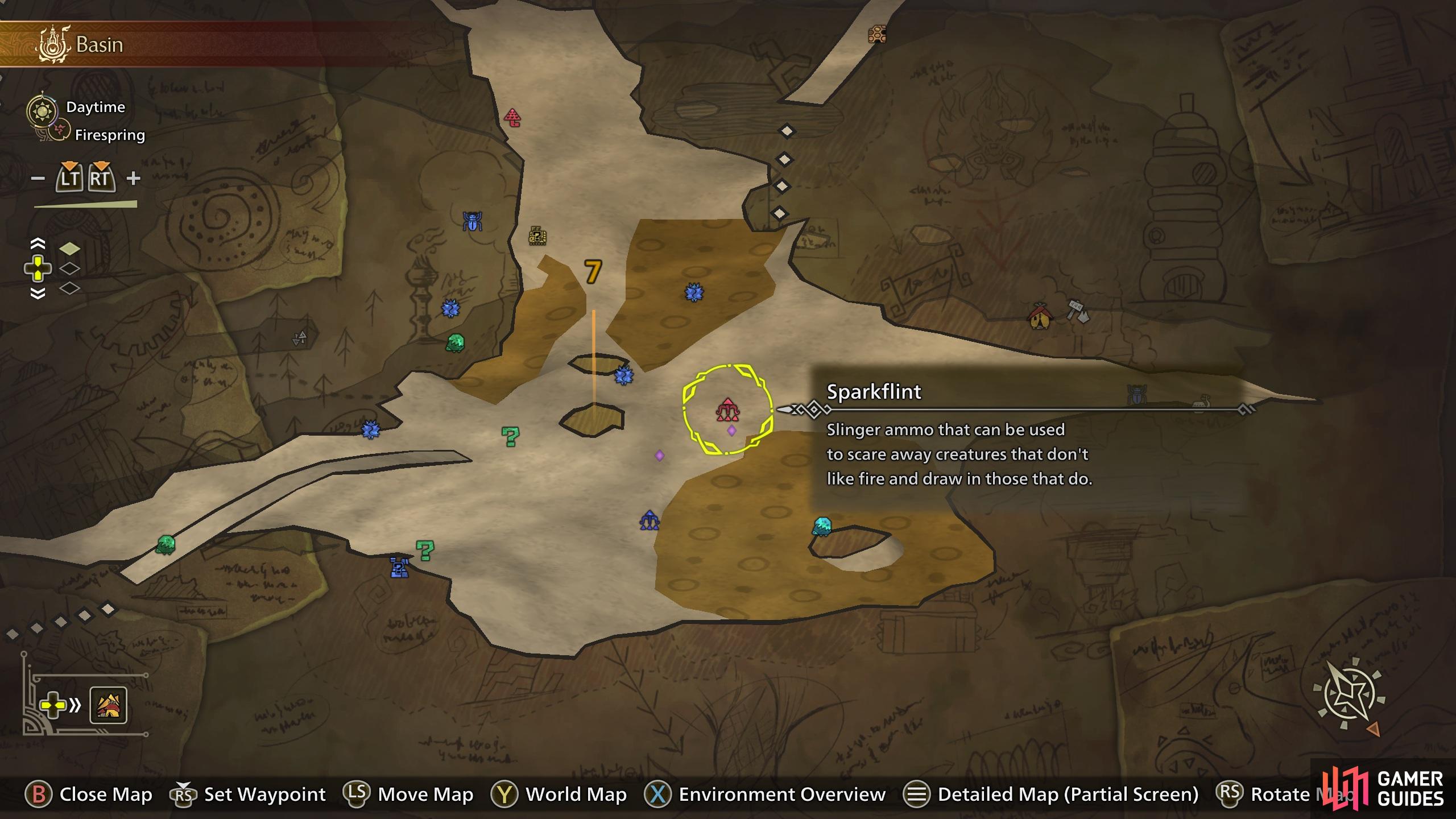 Find ingredients scattered across the map.