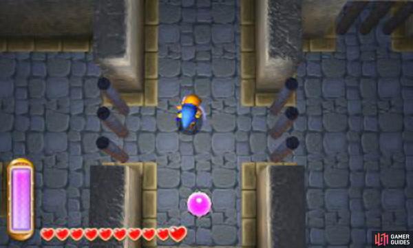 You’ll be using the merging ability a lot in this dungeon to skip past the iron bars in numerous rooms.