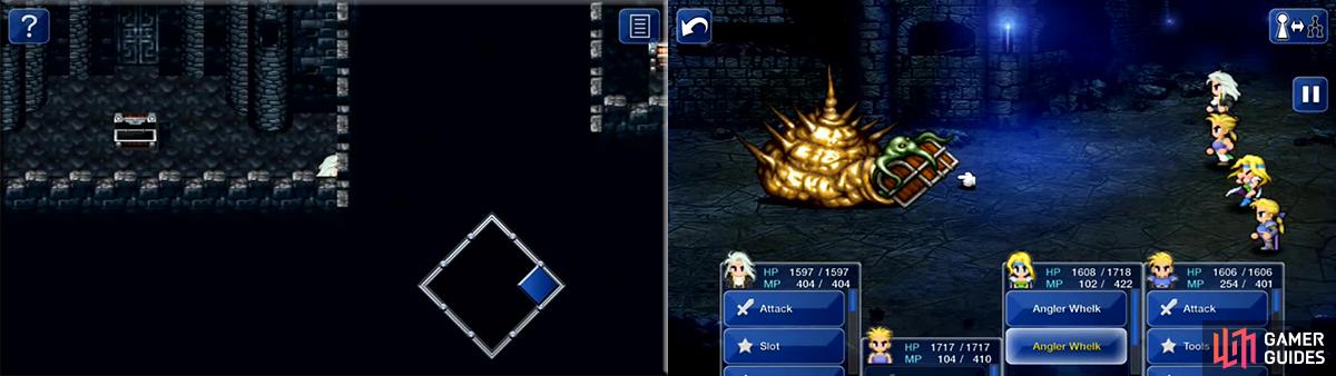 Walk into the wall as shown to reach the Growth Egg, a very useful relic. Later, the Angler Whelk offers a slight challenge but relinquishes the Dragon's Claws for Sabin!