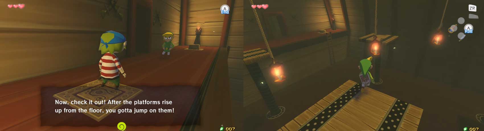 When you get to the other side, Niko, surprised, thinks for a bit of what to give you. Eventually, he directs you to a chest. Open it to obtain a Spoils Bag - an item that can hold up to 99 (?) of the eight different spoils in the game. Afterwards, Tetra demands that you come up on deck. Exit through the door from earlier.