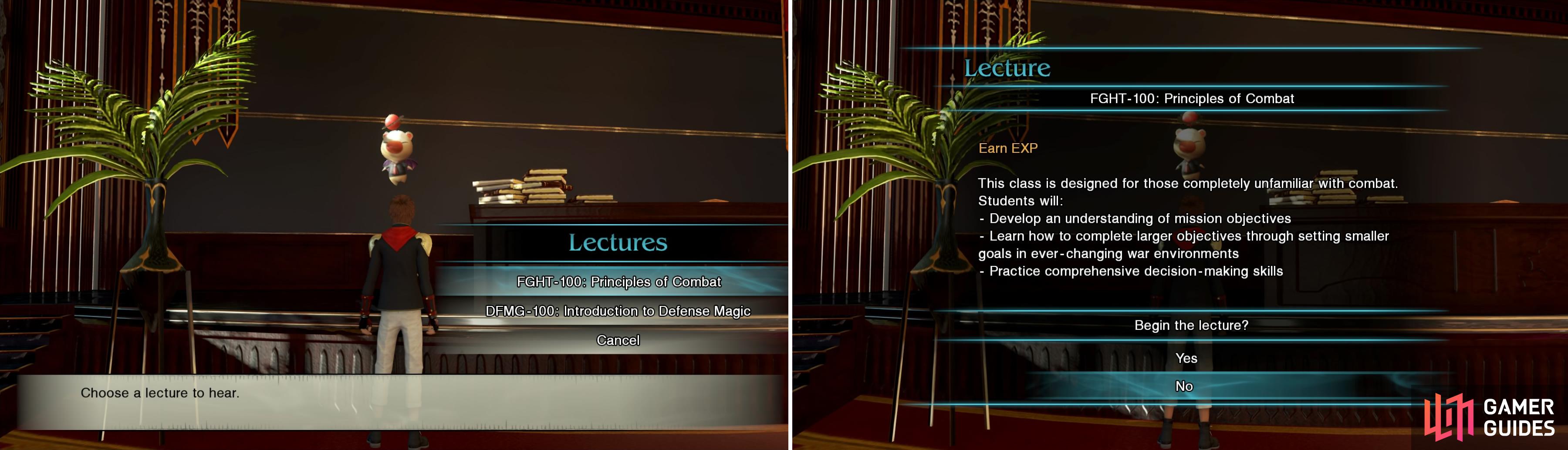 Moglin’s lectures should be a priority every time you have Free Time. You earn some great EXP and upgrades for completing them.
