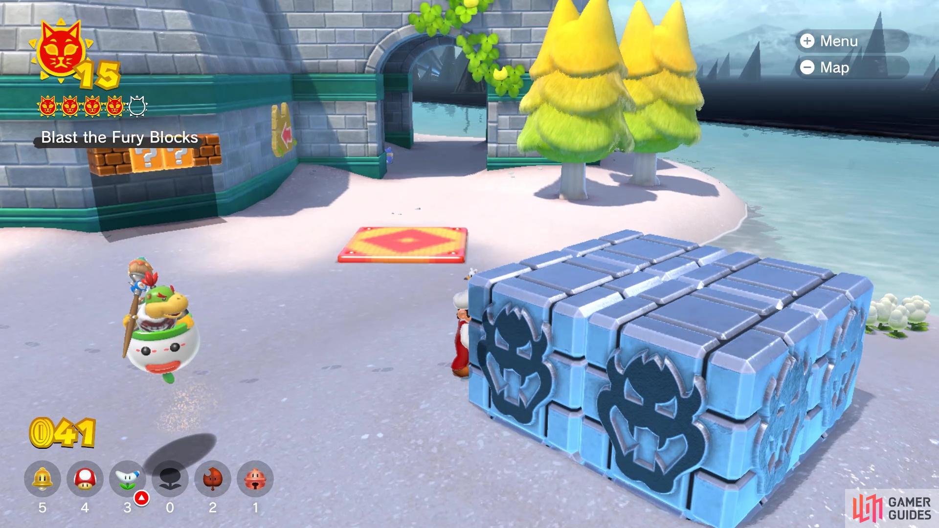 The location of the Fury Blocks on Fort Flaptrap