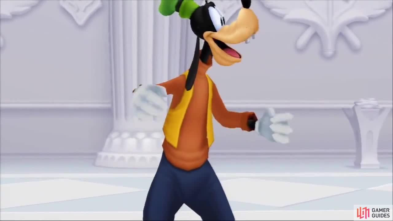 Goofy is a captain of the guards that doesn’t like weapons.