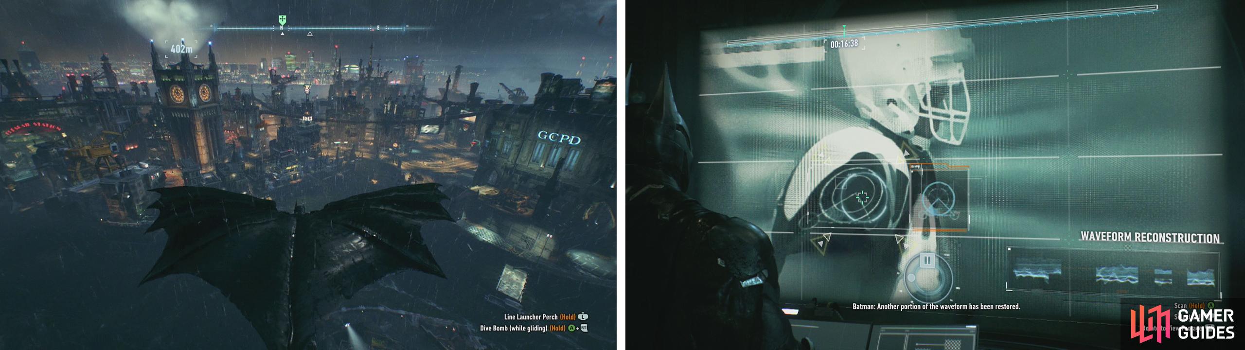 Return to the Clock Tower (left) and scan the symbols within the video (right).