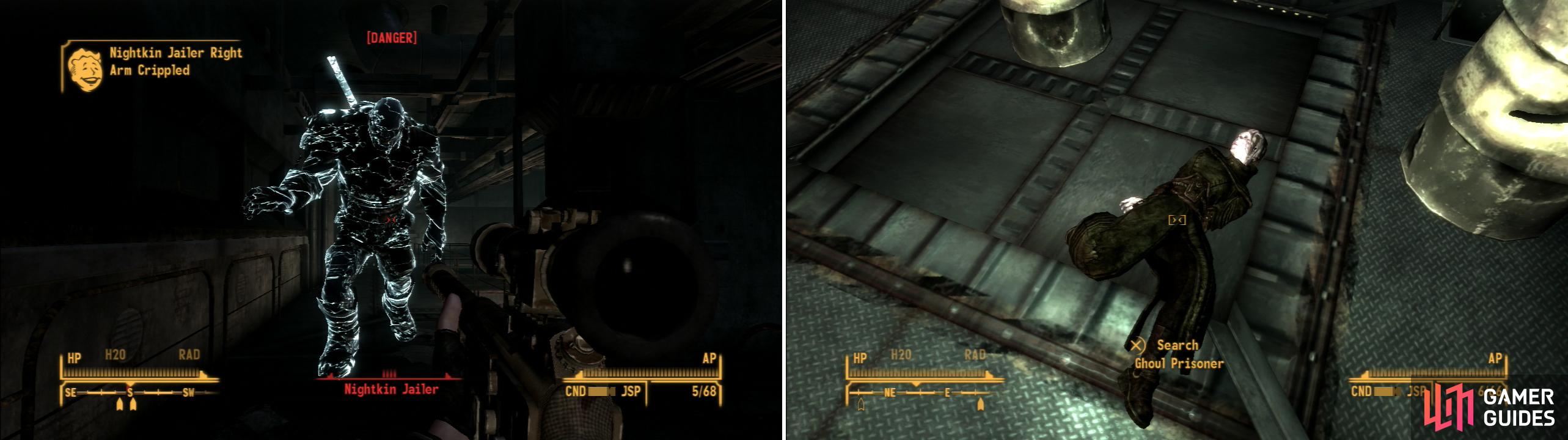 Kill the Nightking Jailer to get access to the cells below (left) where you can find Harland’s friend (right).