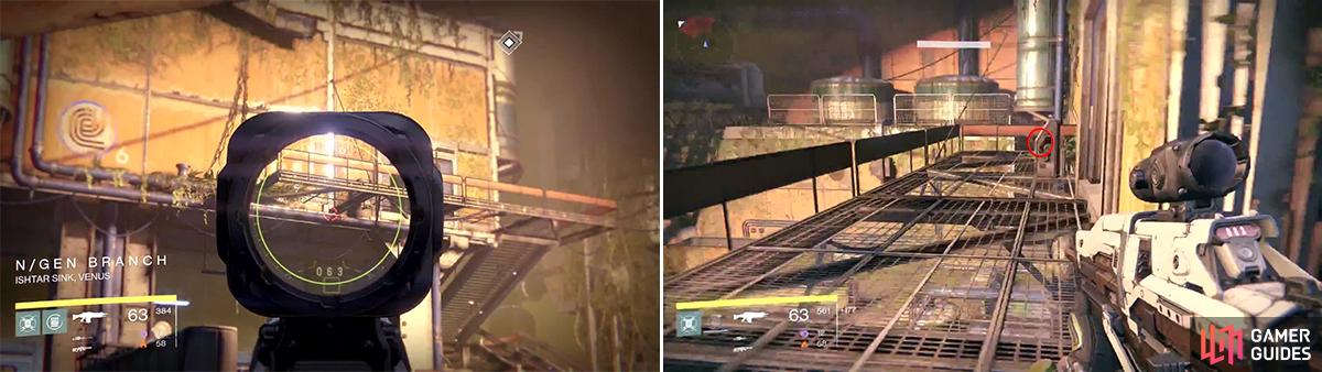 Once in the N/Gen Branch, look for these set of stairs (left). Run all the way up to the top to find the ghost.