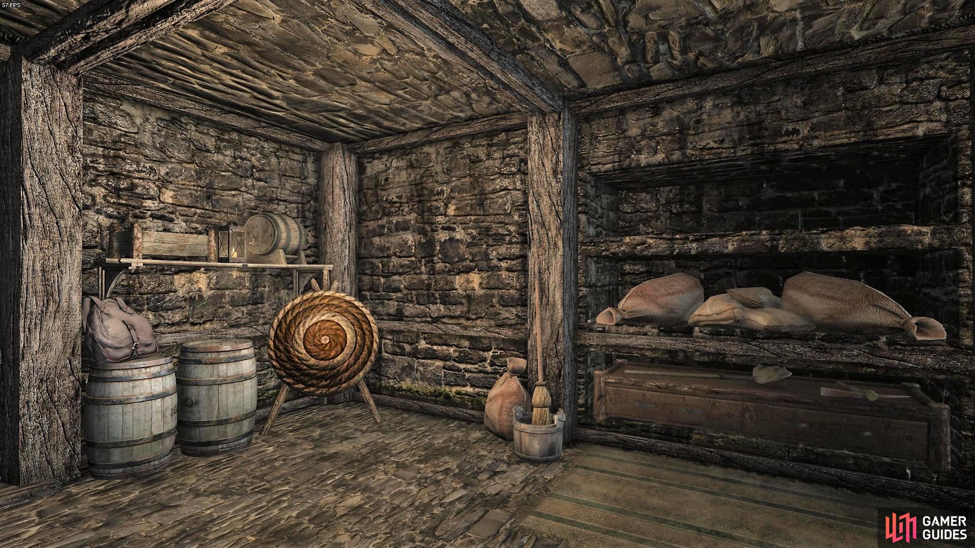 You could even practice your archery in the cellar (won’t skill build though unfortunately).