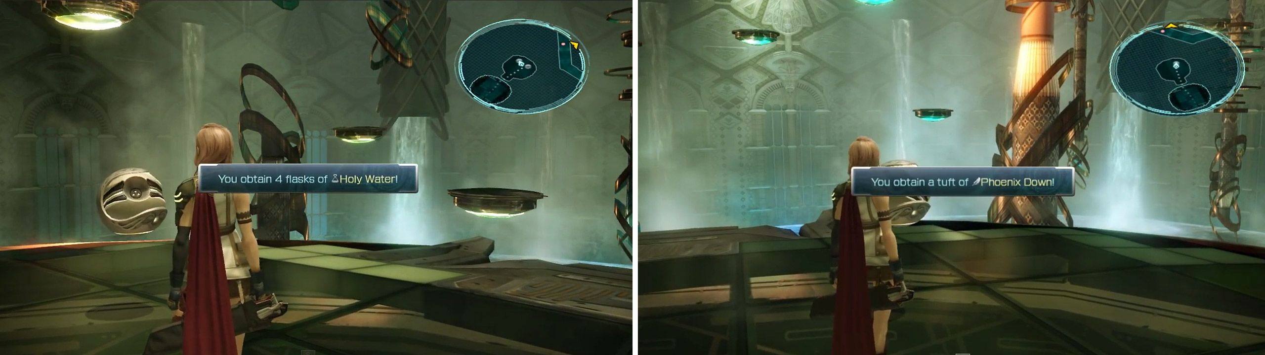The secret area with the two Treasure Spheres.