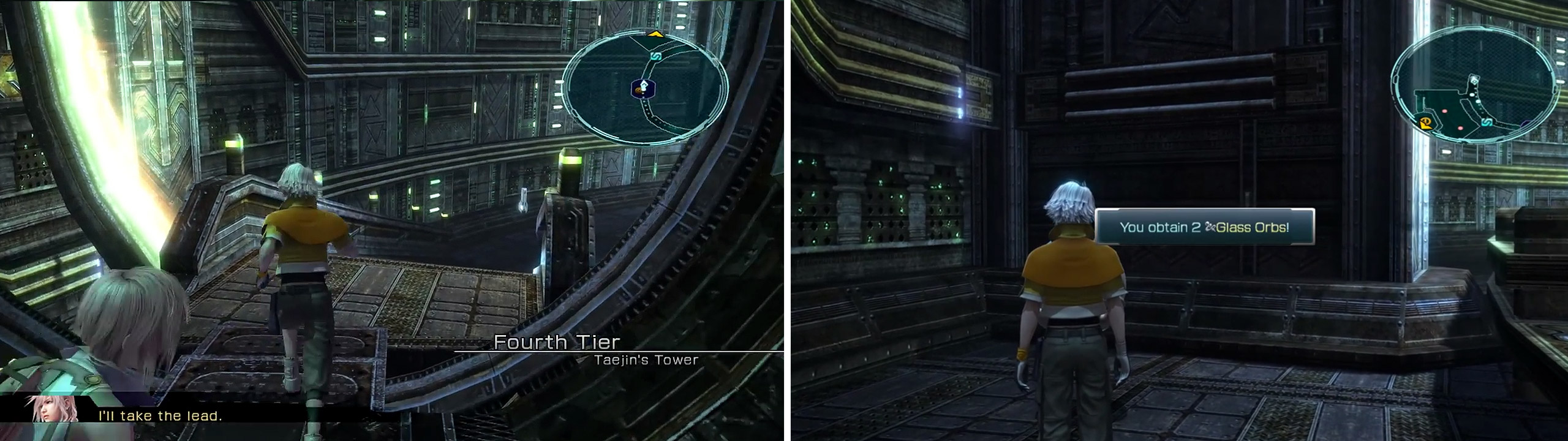 Fourth Tier (left) and the 2x Glass Orb location (right).