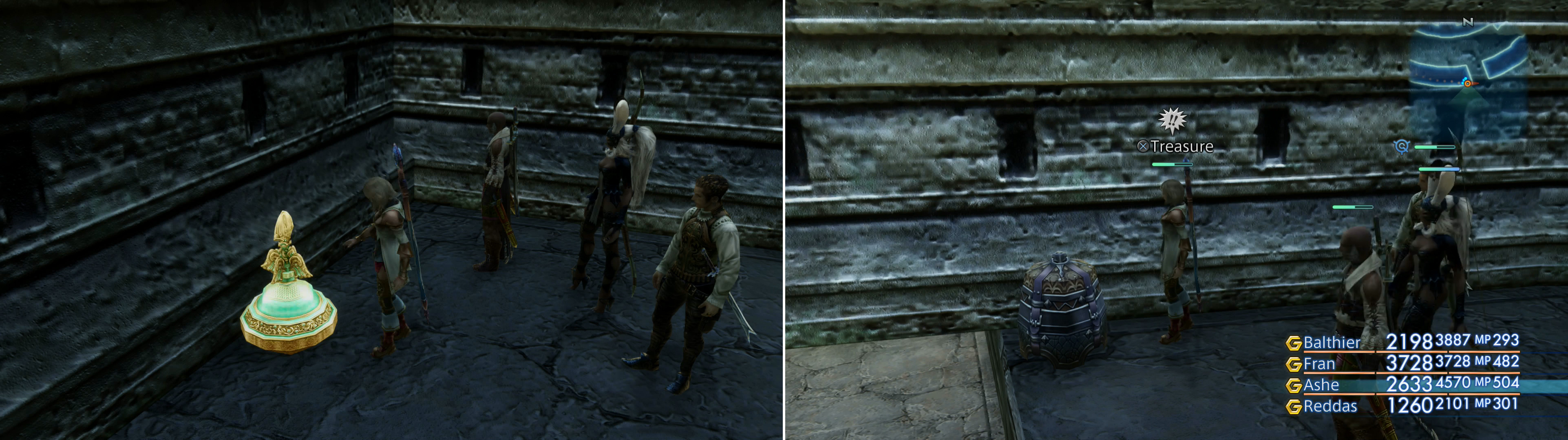 In the Colosseum area you can find a map of the Ridorana Cataract (left) as well as a bit of loot hidden away in the underwork (right).