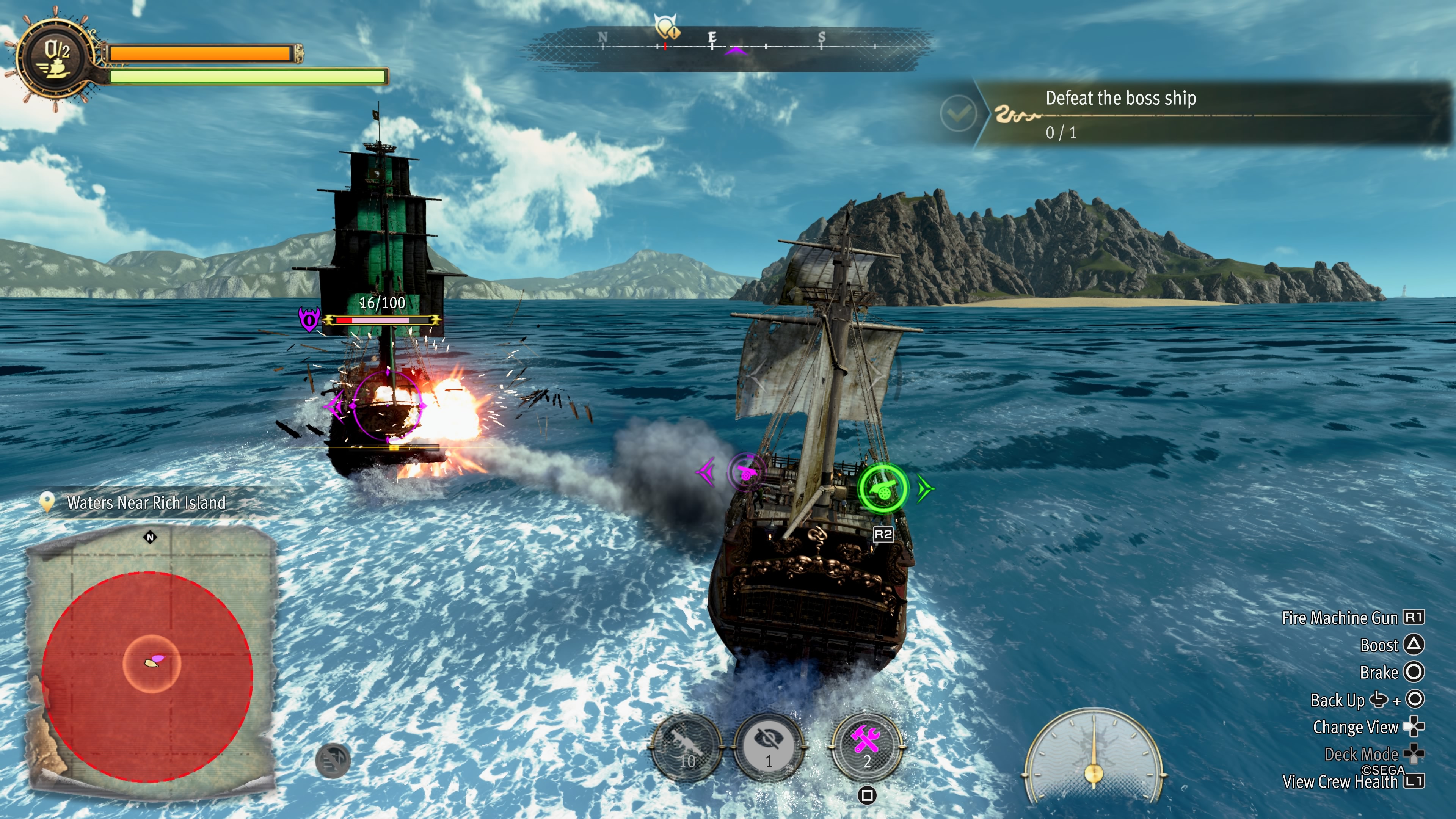 Naval combat isn’t quite as fully fleshed out as a traditional pirate game but what’s there is still excellent