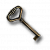 "Key to burned down house" icon