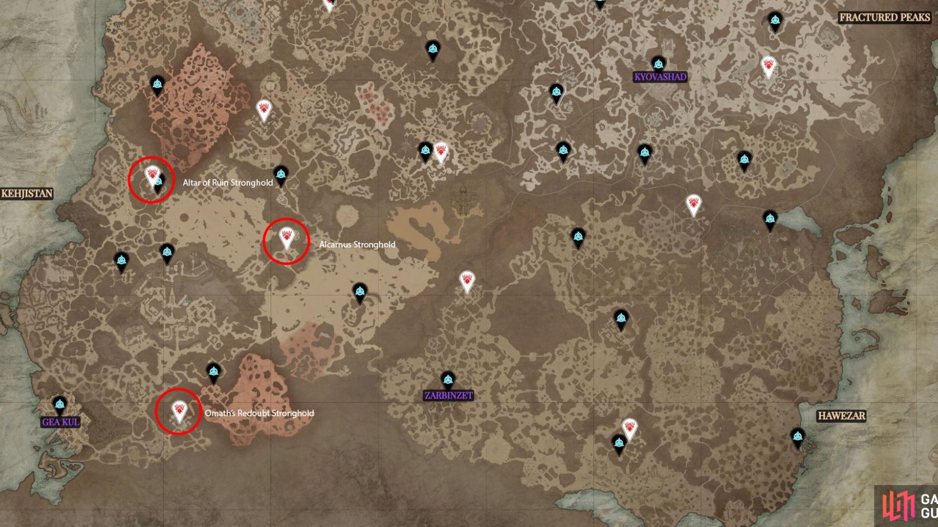 All Kehjistan Stronghold Locations in Diablo 4 - Kehjistan ...