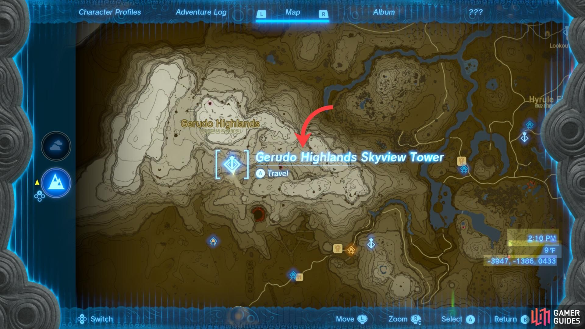 How to Activate Gerudo Highlands Skyview Tower - Gerudo Desert - Towers |  The Legend of Zelda: Tears of the Kingdom | Gamer Guides®