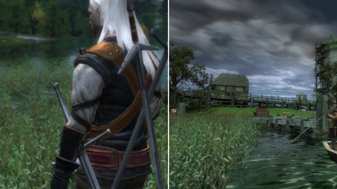 When you’re ready, pay the Ferryman his Orens (left), and travel to the Swamp Forest (right).