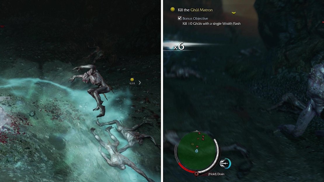Build up your Hit Streak and perform a Wraith Flash to quickly eliminate a number of Ghuls-the magic number this mission is ten (left). Ghul Matrons require attack/dodge combos to charge your Hit Streak, after which Executions deal decent damage.