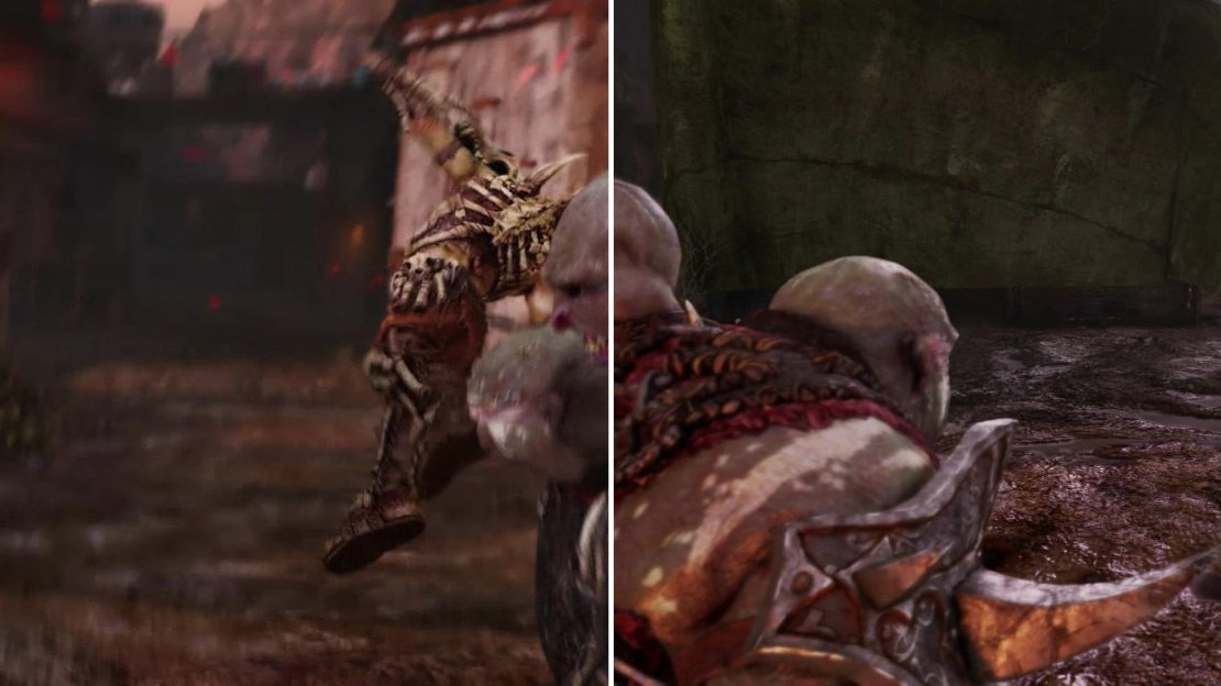 Ratbag learns the hard way that Sauron is less forgiving of incompetence than Talion was (left). The “Gravewalker” steps foward to answer The Hammer’s challenge (right).