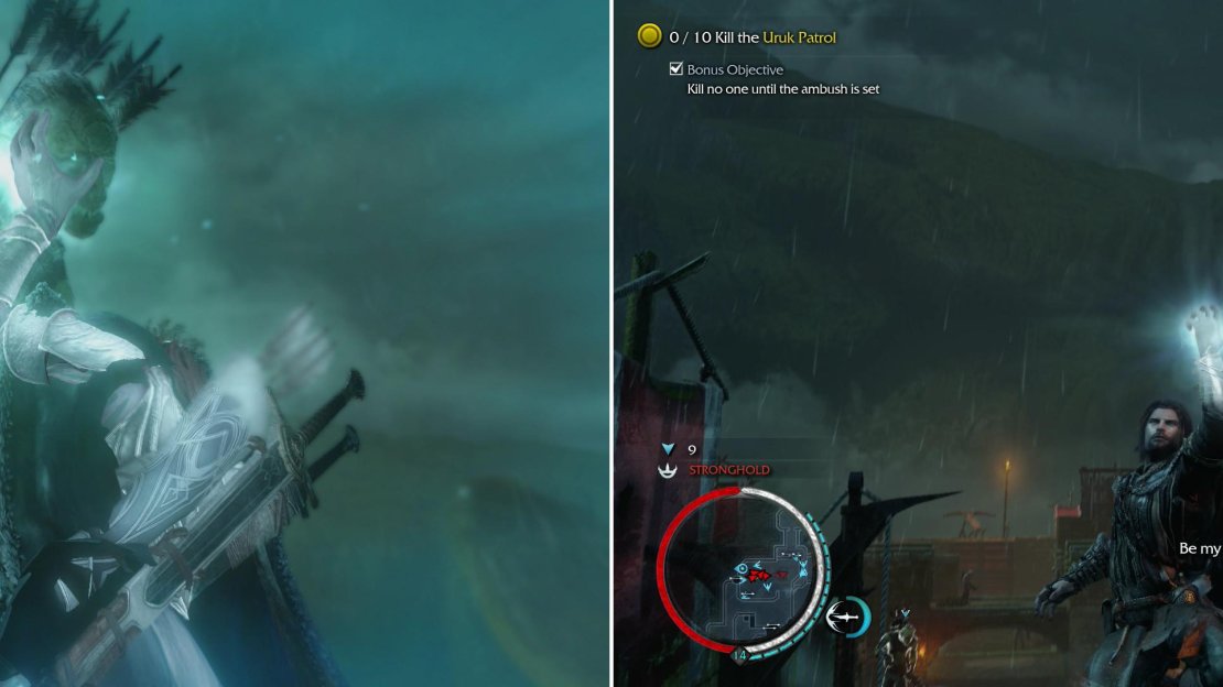 Brand seven Uruk Archers (left) then turn them against the returning patrol (right).