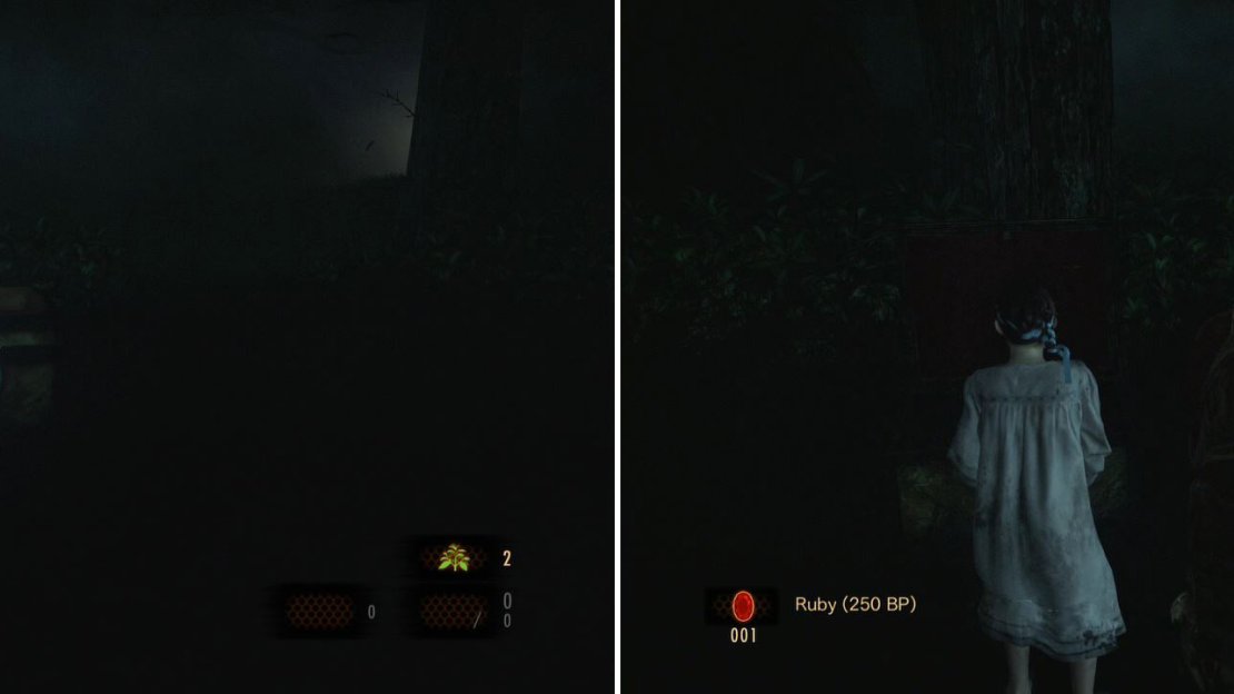Check nearby the Tower Emblem to find this Gimmick Box, which has cyan footprints that lead to it.